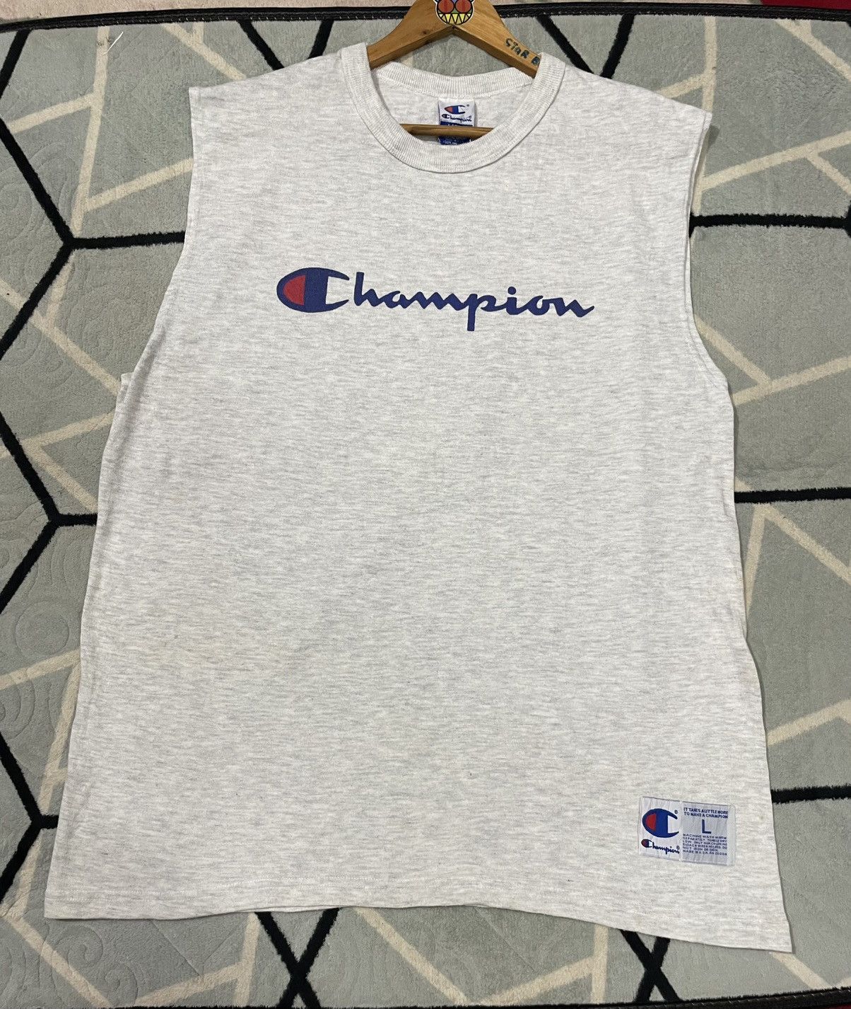 Champion Champion streetwear singlet sleeveless simple design Size US L / EU 52-54 / 3 - 1 Thumbnail