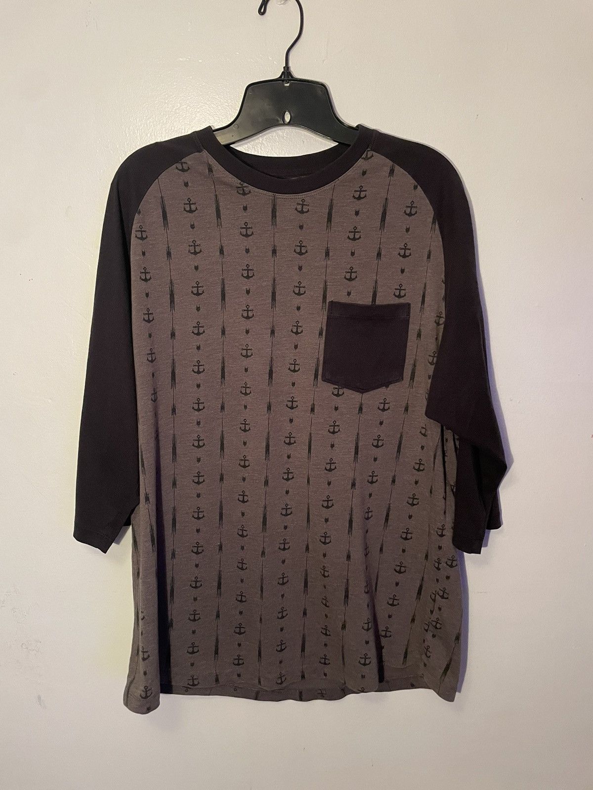 Other Anchor Print // Black // Nautical Pocket T-Shirt // Large Size US XL / EU 56 / 4 - 1 Thumbnail
