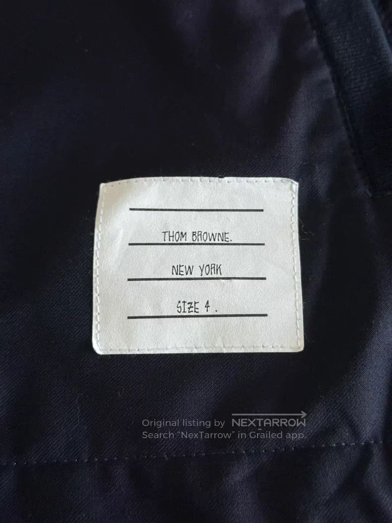 Thom Browne Thom Browne Blue Striped Woolen Windbreaker Jacket Size US XL / EU 56 / 4 - 5 Thumbnail