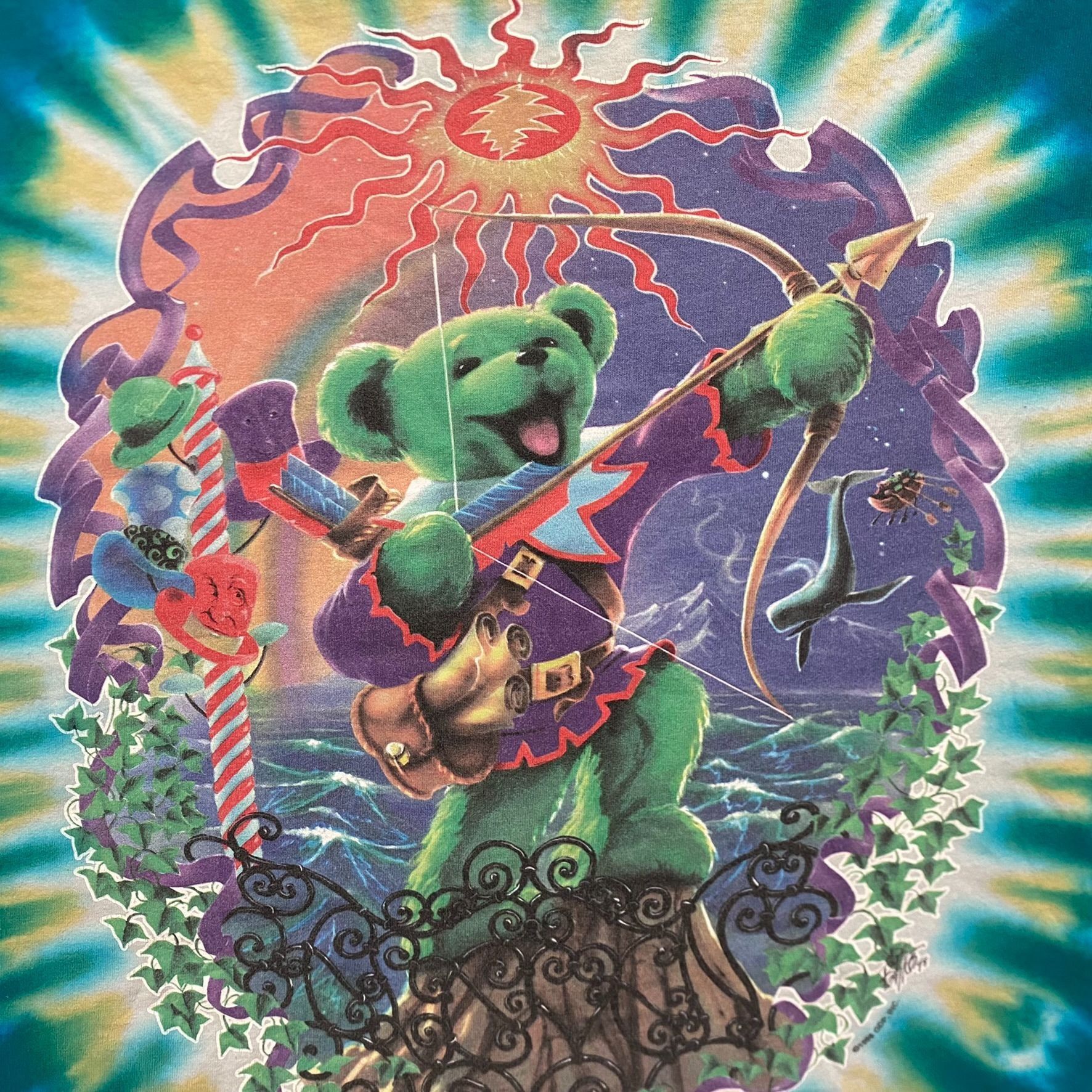 Grateful Dead × Liquid Blue Vintage 90s Grateful Dead Shirt Saint Bear Drug Band Tee Size US XL / EU 56 / 4 - 8 Thumbnail