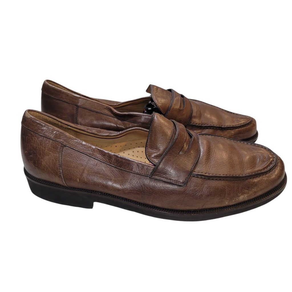 Magnanni Men's Brown Leather Loafers Style 11908 Size 10M