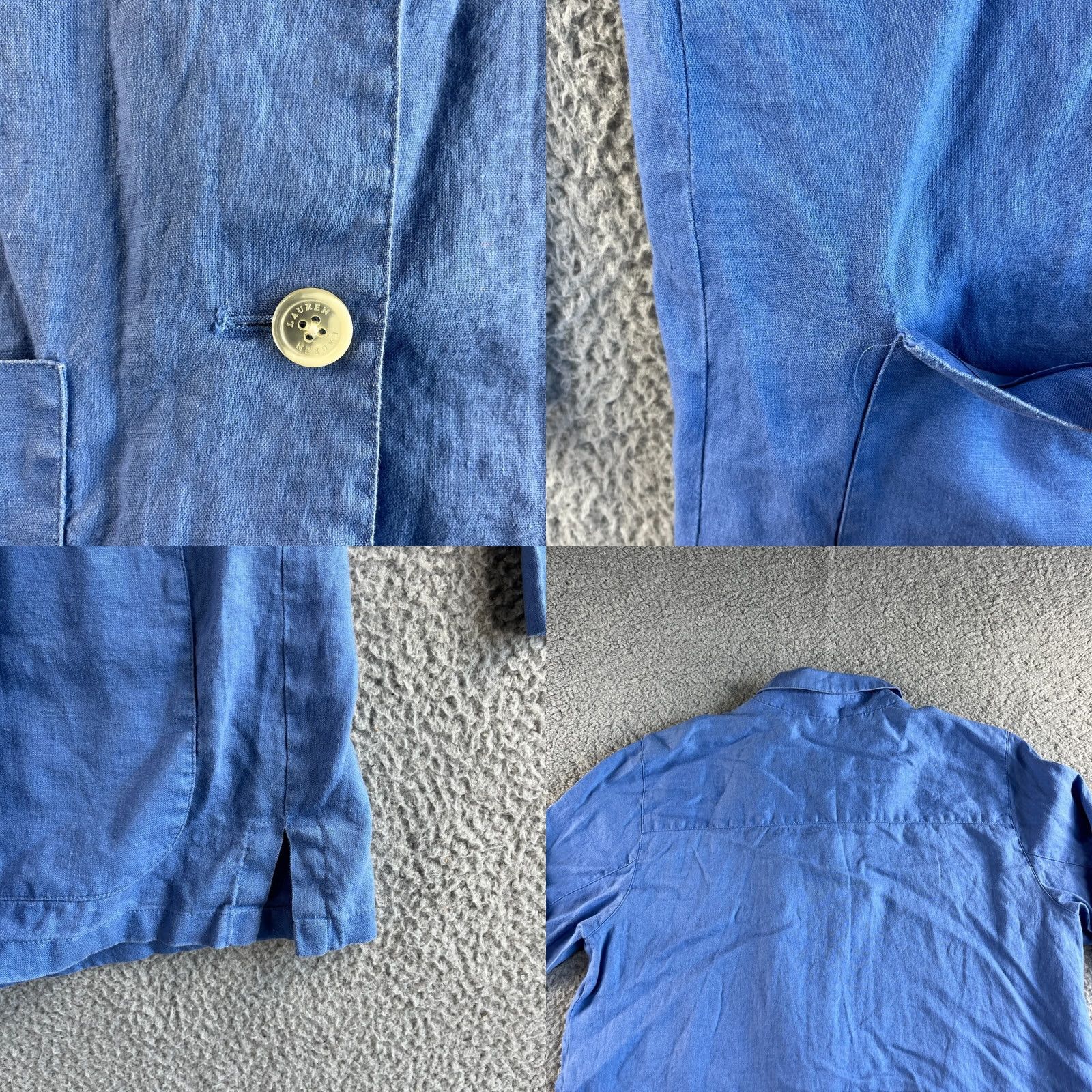 Ralph Lauren Lauren Ralph Lauren Shirt Womens L Blue Jacket Large Linen Shacket Casual Comfort Size L / US 10 / IT 46 - 8 Thumbnail