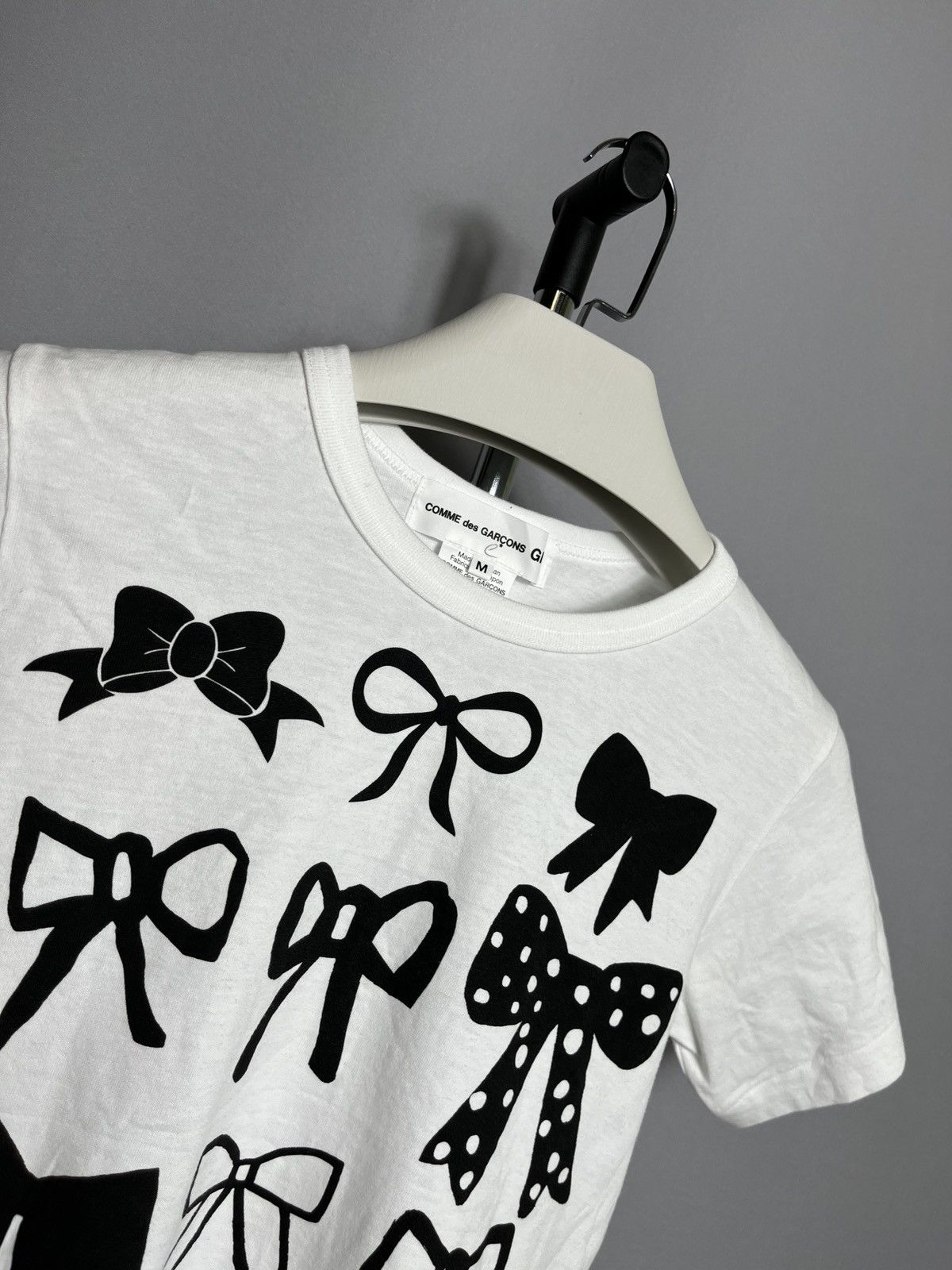 Comme des Garcons comme des garcons woman’s t-shirt white print bow Size M / US 6-8 / IT 42-44 - 2 Thumbnail
