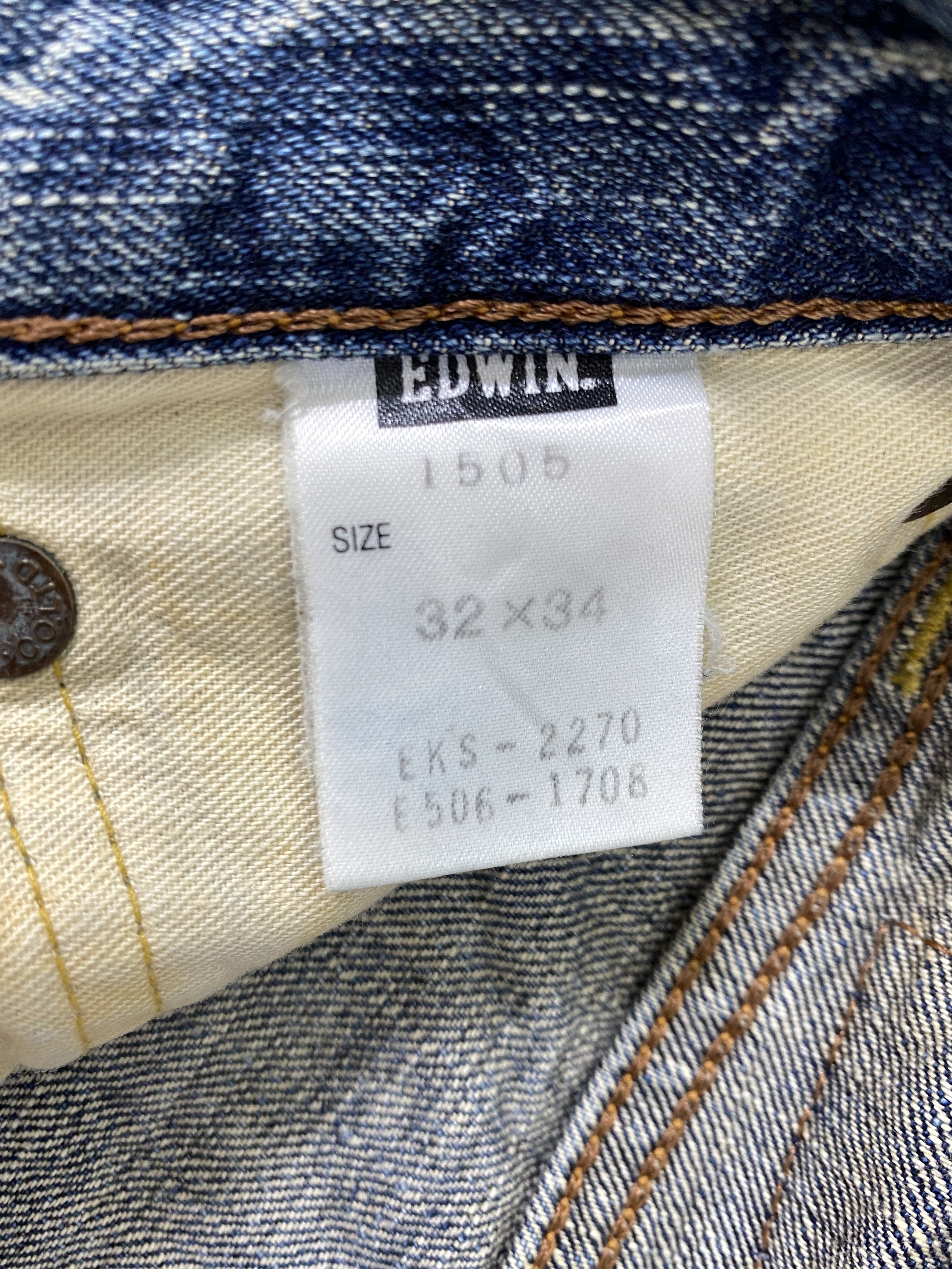Edwin Vintage Edwin Selvedge Distressed Clawmark 30x32.5-JN3272 Size US 30 / EU 46 - 9 Thumbnail