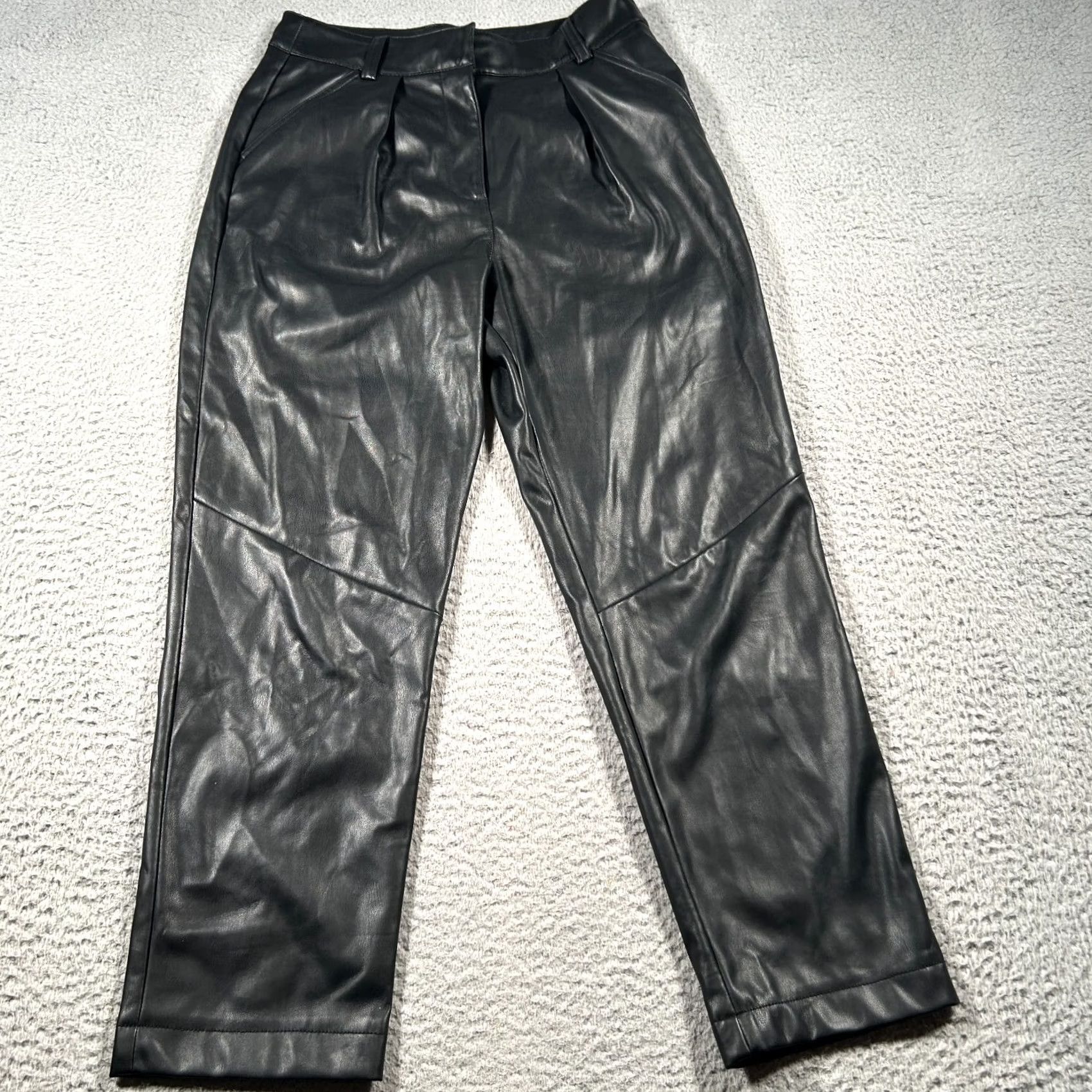 Topshop Topshop Faux Leather Ankle Pants Womens Size 6 Black NNOT? Size 28" / US 6 / IT 42 - 2 Thumbnail