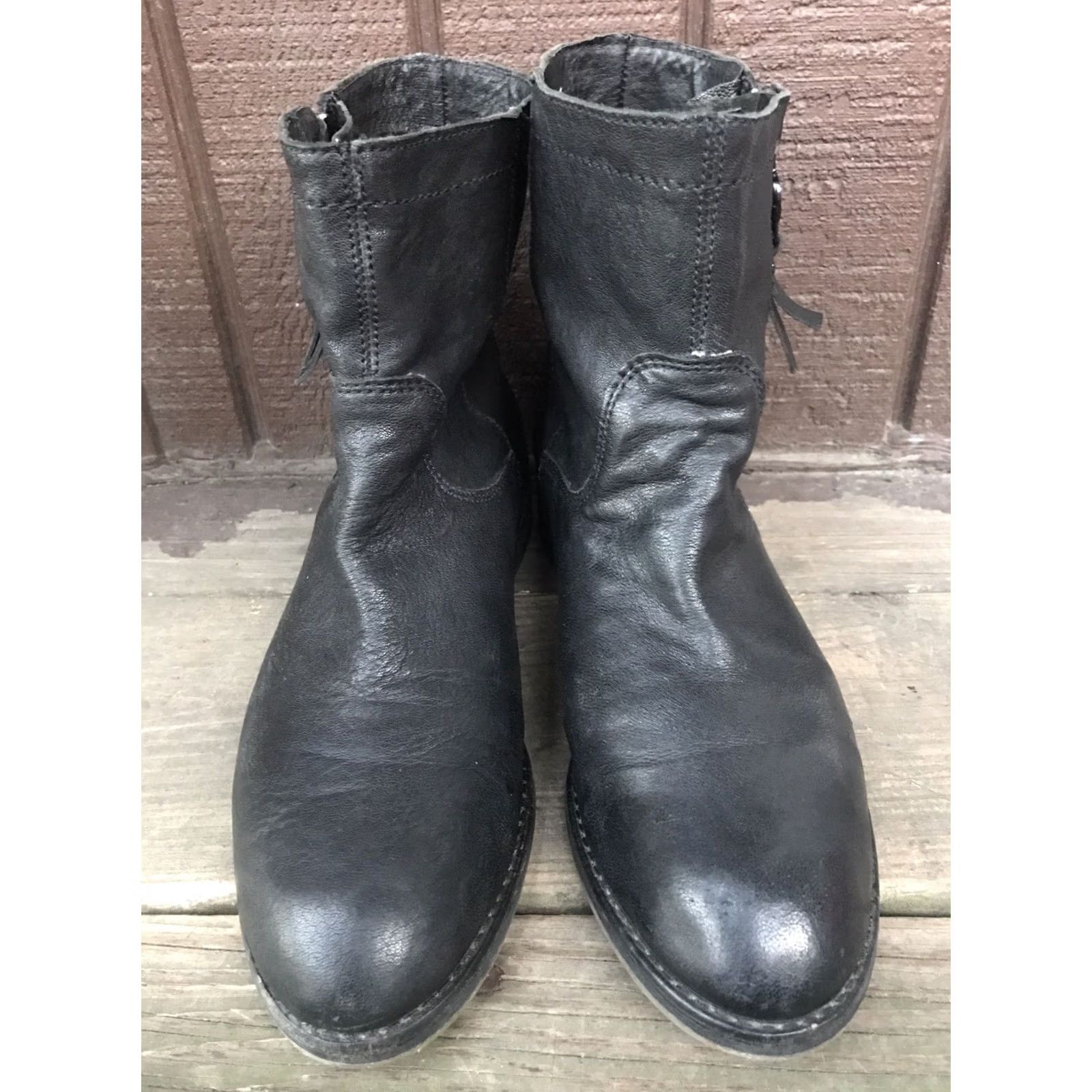 Sam Edelman Sam Edelman Kacey Ankle Boots Womens Size 8M Black Leather Casual Side Zip Boots Size US 8 / IT 38 - 3 Thumbnail