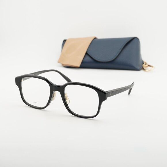 Loewe Loewe LW50084F 001 Eyeglasses Shiny Black 53mm Square Frame Size ONE SIZE - 1 Thumbnail