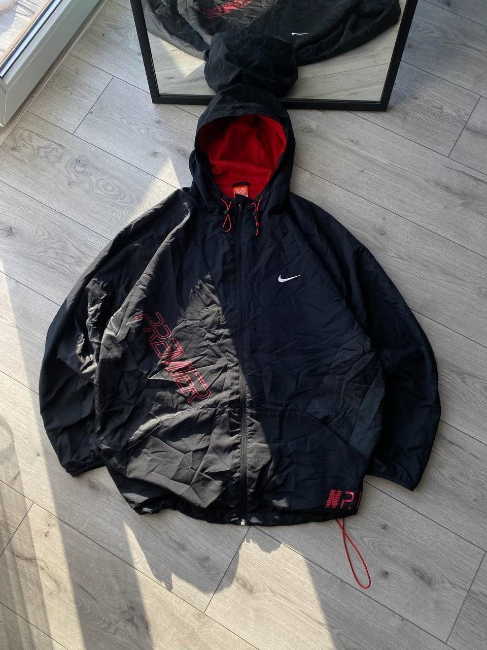 Nike Vintage Nike Premier Black Nylon Windstopper Jacket XL Y2K Size US XL / EU 56 / 4 - 1 Thumbnail