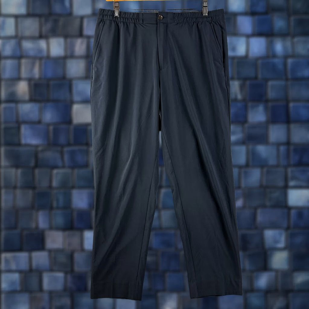 Banana Republic Banana Republic Pants Womens Large Blue Stretch Flat Front Zip Fly Elastic Waist Classic Modern Size 36" / US 14 / IT 50 - 1 Thumbnail