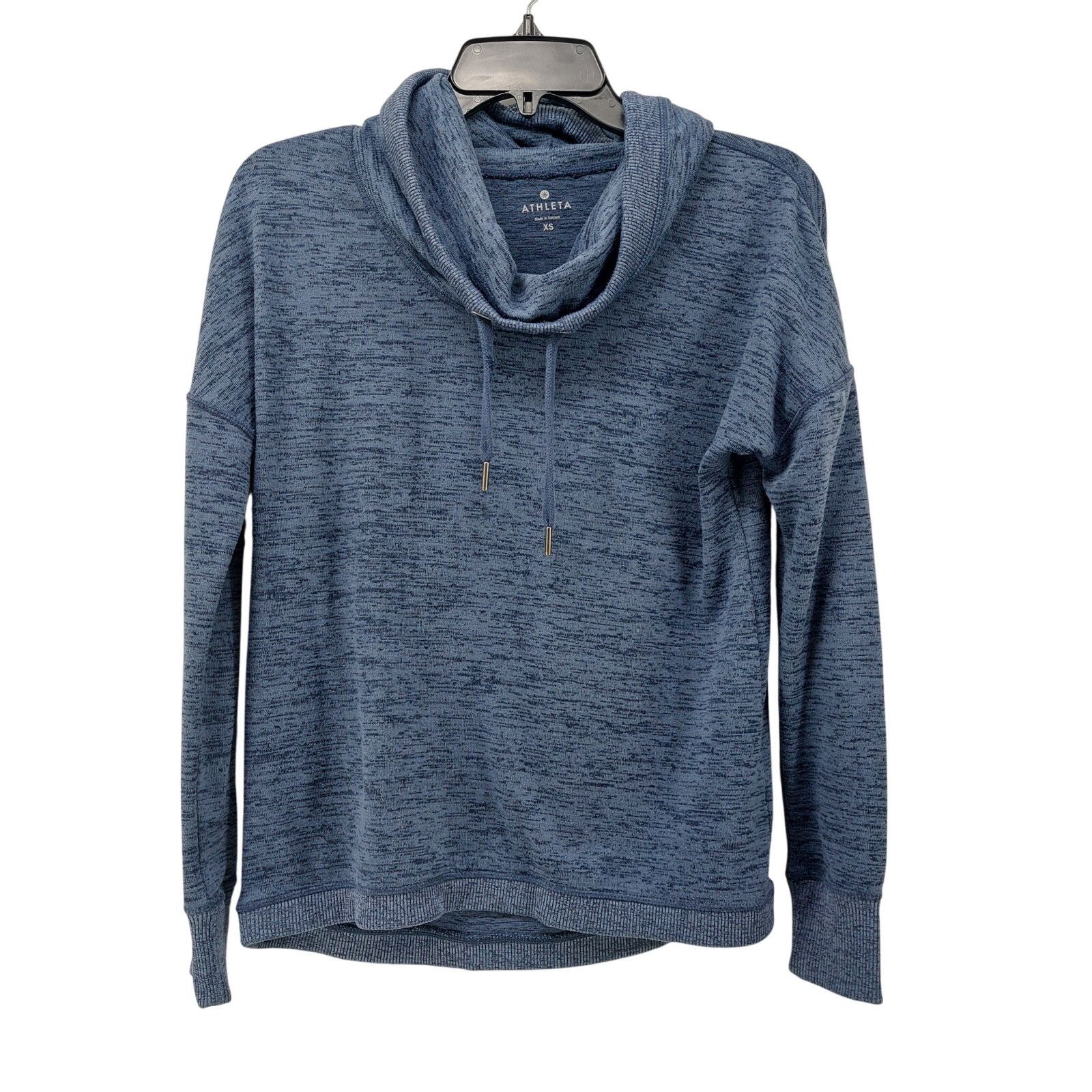 Athleta Athleta Blue Sweater Cowl Neck Pullover Knit Athletic Sz XS Size XS / US 0-2 / IT 36-38 - 1 Thumbnail