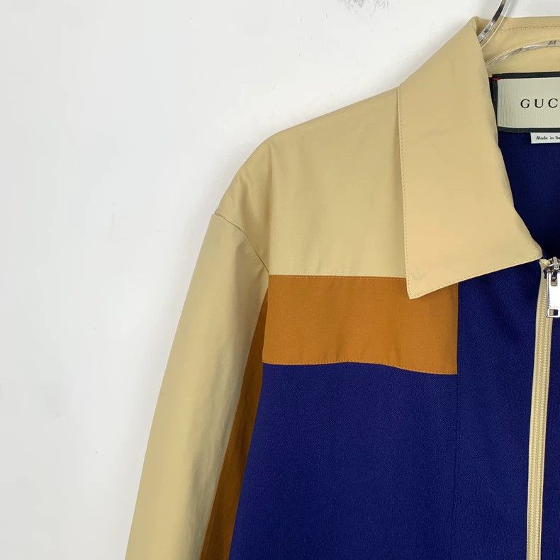 Gucci Gucci Color-blocked logo cotton lapel zipper jacket 2504-Ne Size US L / EU 52-54 / 3 - 3 Thumbnail