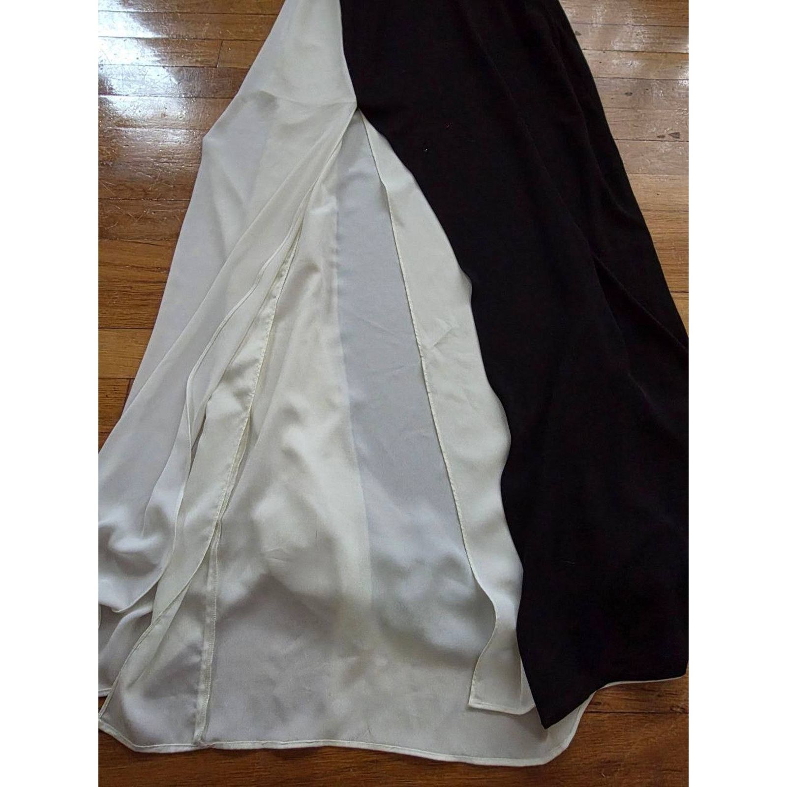 Halston Heritage Halston Black/White Maxi Prom Dress Size 2 A001772 Size XS / US 0-2 / IT 36-38 - 6 Thumbnail