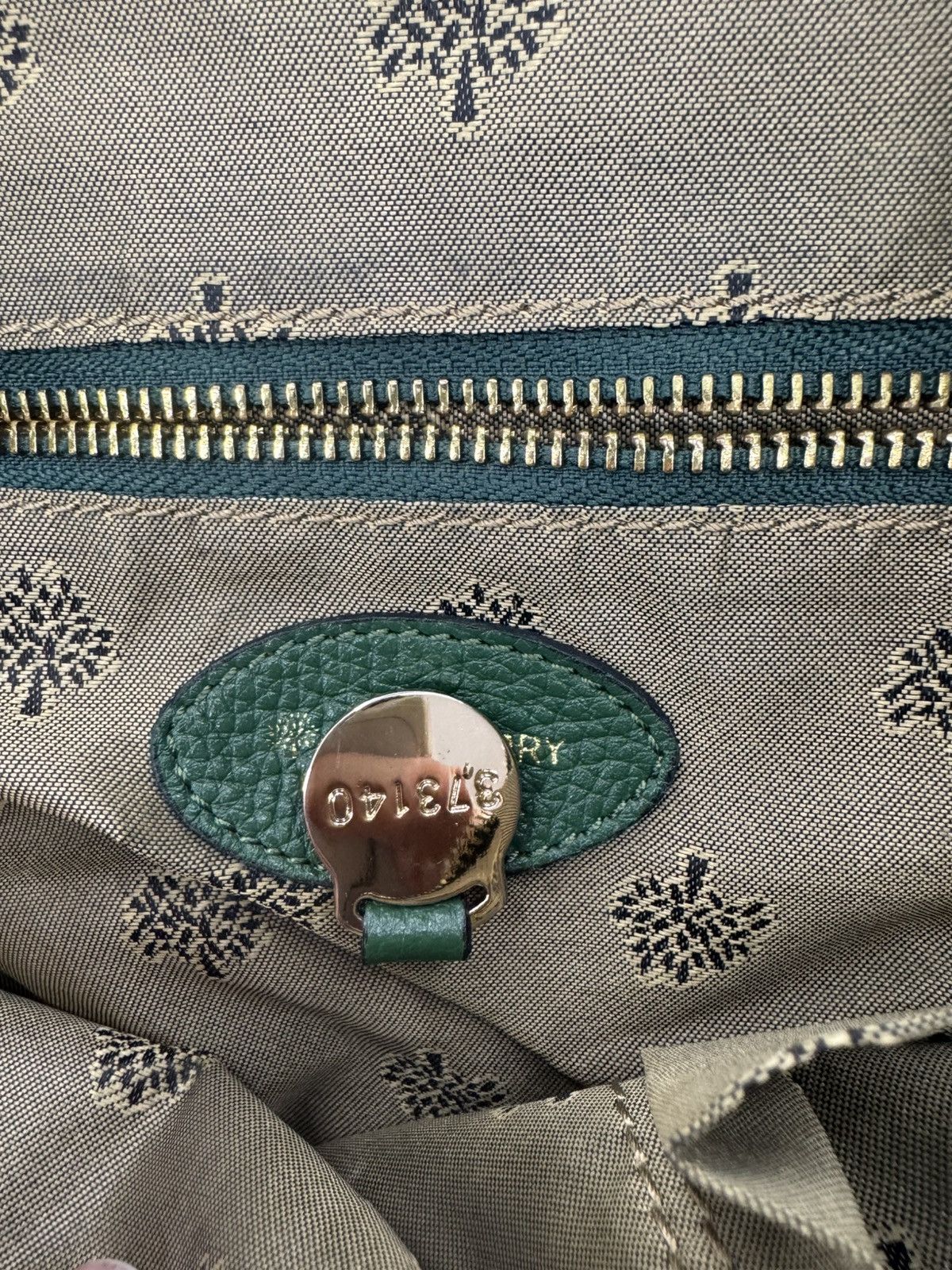 Mulberry Mulberry Daria Green Leather Hobo Bag Size ONE SIZE - 6 Thumbnail