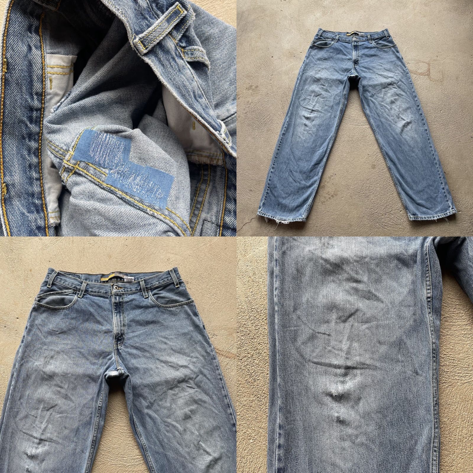 Levi's VINTAGE Levi's Silvertab Jeans Mens 36x34 Denim Baggy Relaxed Wide-Leg 90s Blue Mens Size US 36 / EU 52 - 8 Thumbnail