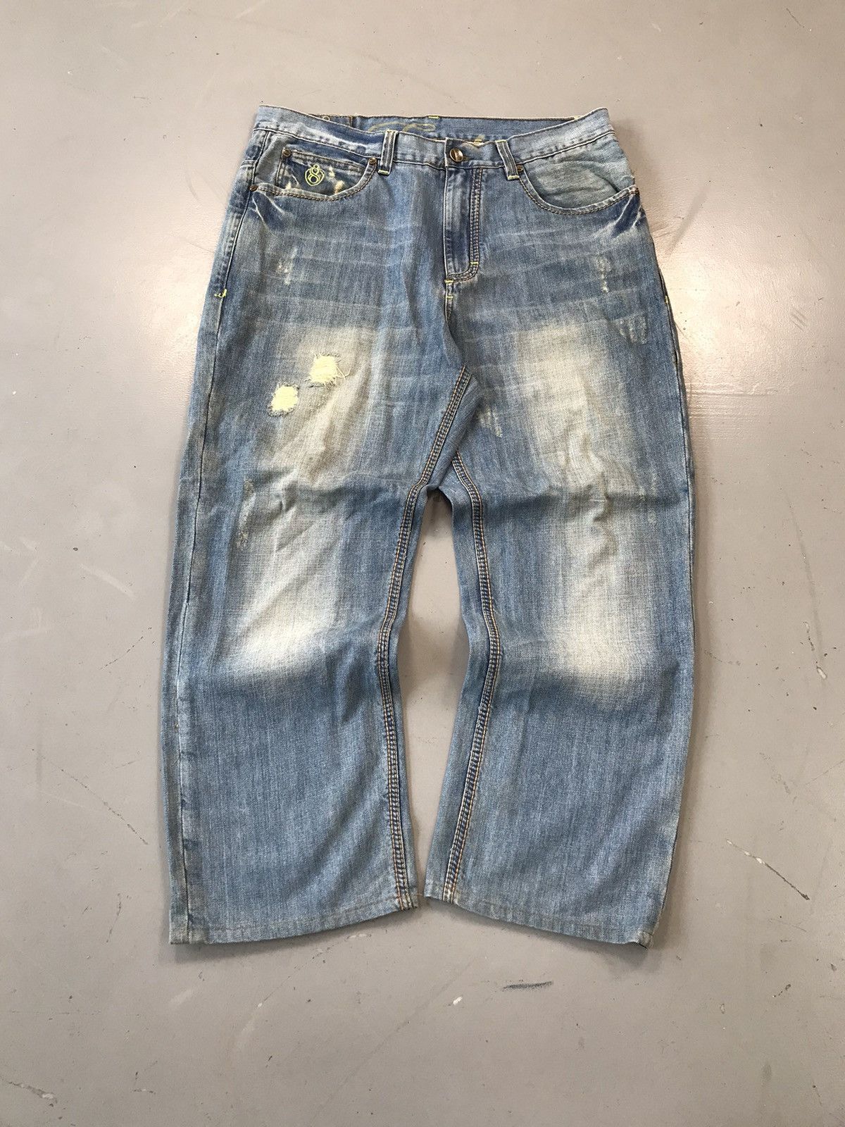 JNCO × Southpole × Vintage Vintage Eight 732 embroidered baggy fit denim Size US 40 / EU 56 - 2 Thumbnail