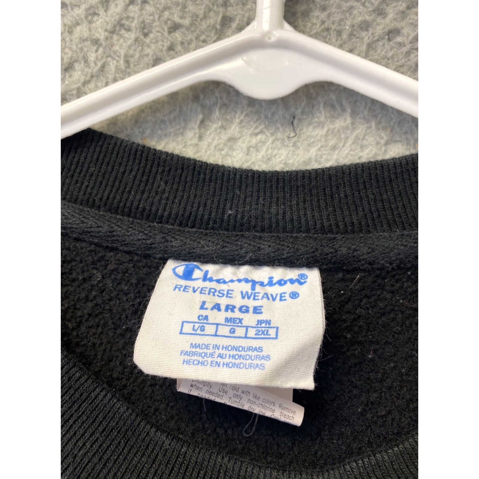 Champion Vintage Champion Reverse Weave Men’s Crew Neck Sweatshirt Large Black Casual Sports Logo Size US L / EU 52-54 / 3 - 5 Thumbnail