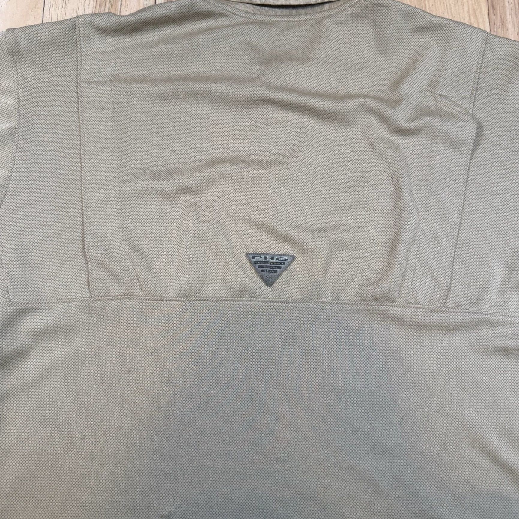 Vintage Columbia Polo Shirt Mens L Beige Omni-Shade Short Sleeve Shooting Pad Size US L / EU 52-54 / 3 - 6 Thumbnail