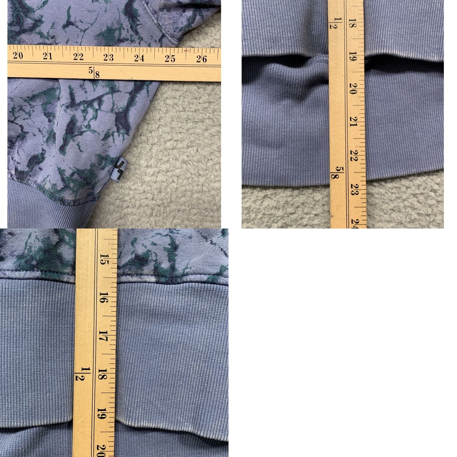 Vintage Joy Lab Women's Cropped Sweatshirt Large Infinity Marble Blue Long Sleeve Crew Neck Pullover All Seasons Easy Care Relaxed NWOT Size L / US 10 / IT 46 - 8 Thumbnail