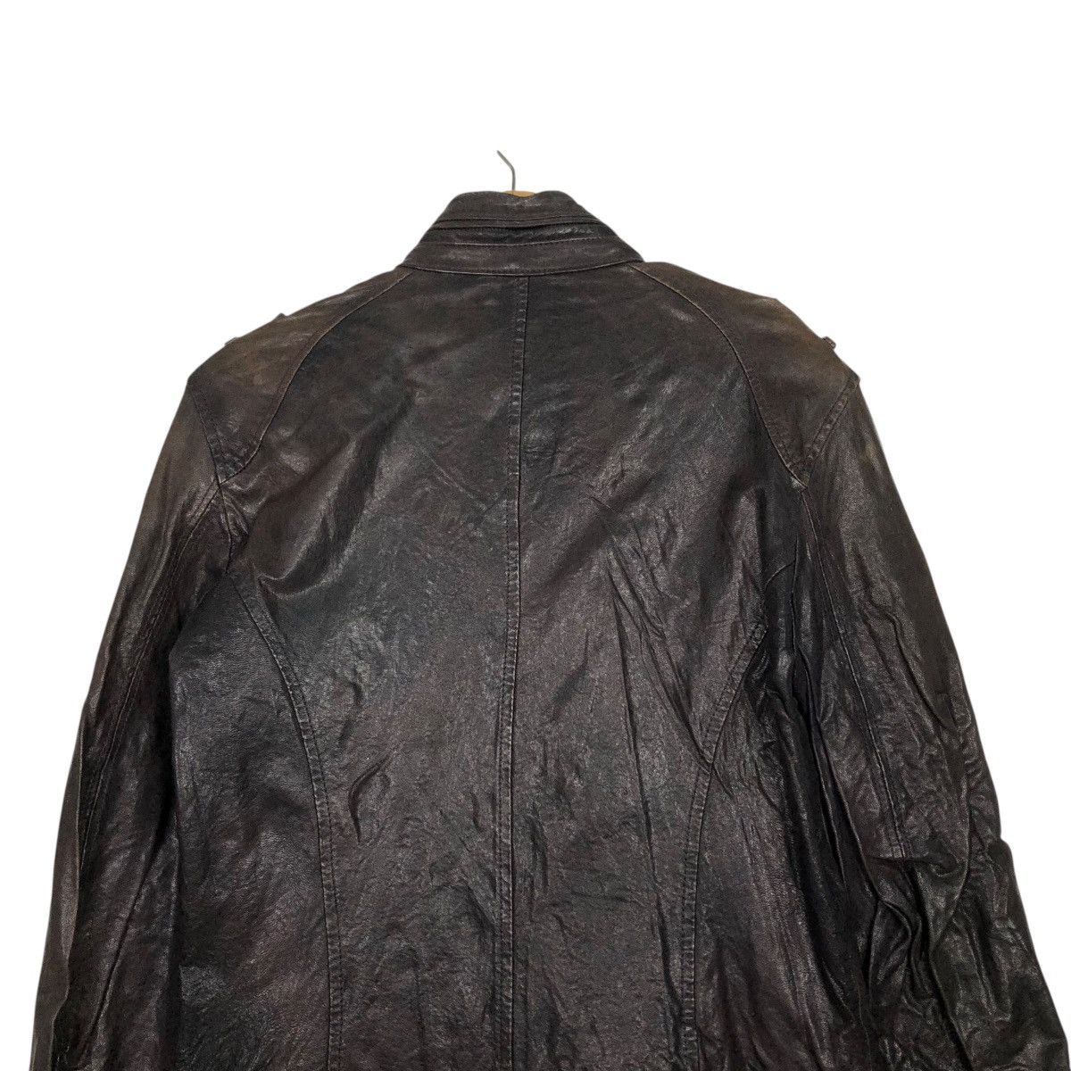 Vintage 🔥VINTAGE LEATHER JACKET NATIONALITY+ NAME GROSBEC CAFE RACER Size US M / EU 48-50 / 2 - 11 Thumbnail