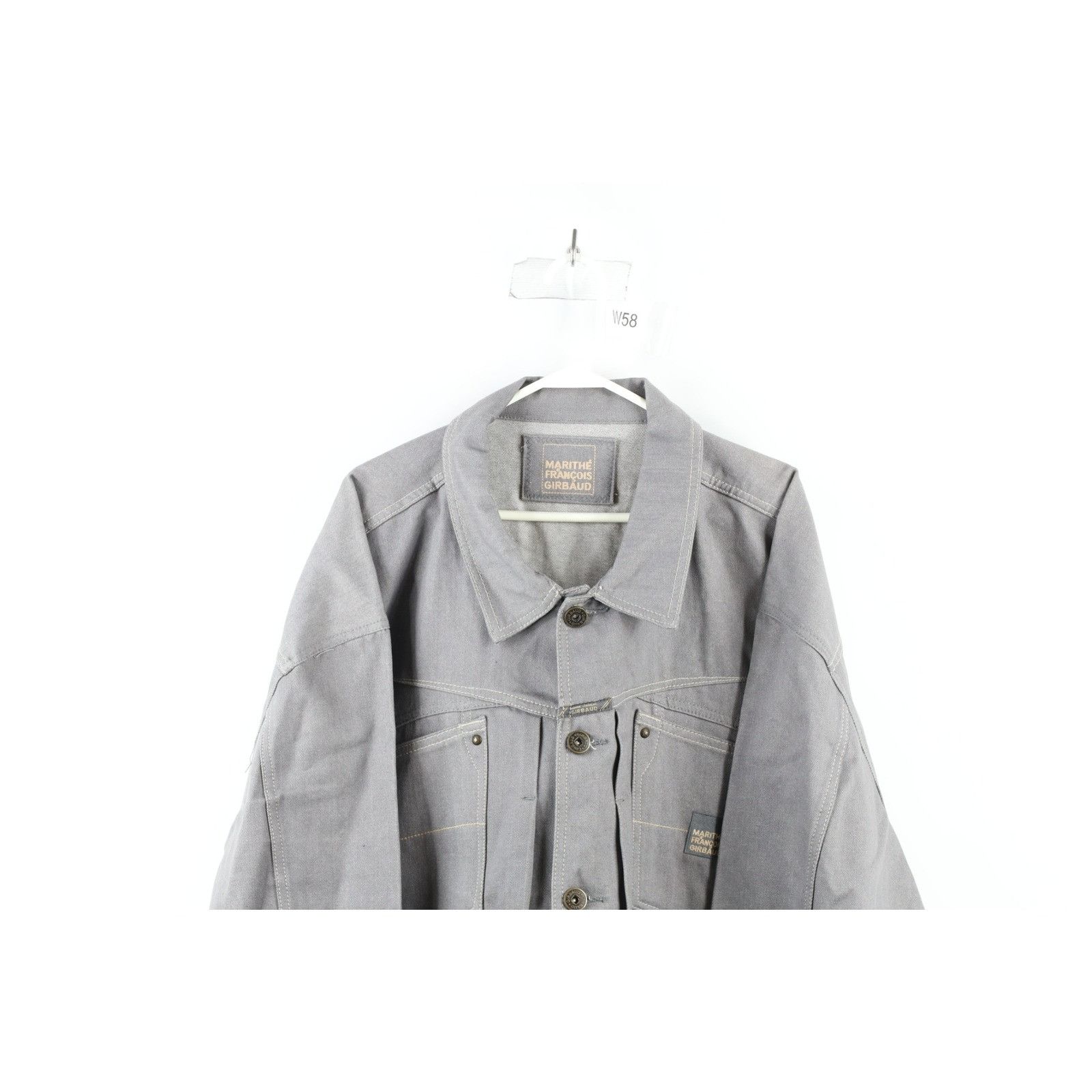 Marithe + Francois Girbaud × Vintage NOS Vintage 90s Marithe Francois Girbaud Denim Jacket 4XL Size US XXL / EU 58 / 5 - 2 Thumbnail