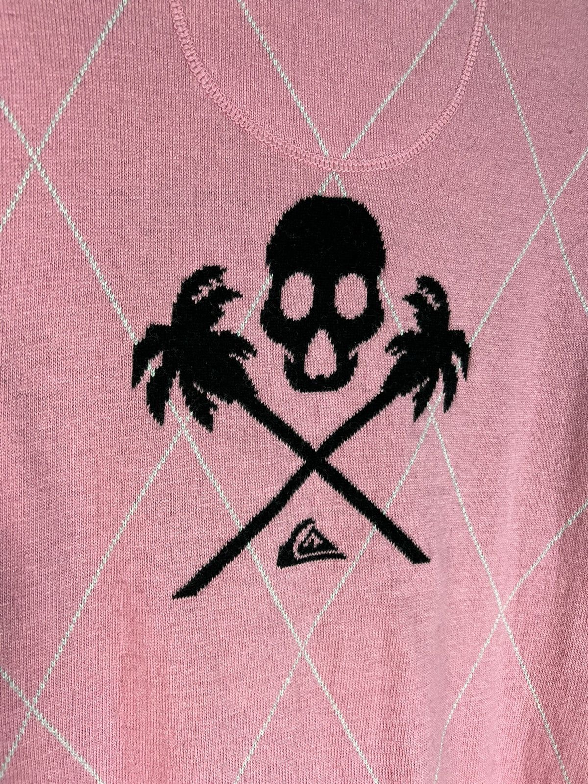 Quiksilver × Vintage Vintage 00s Quiksilver Skull Skate Sweater Y2K Size US XL / EU 56 / 4 - 4 Thumbnail