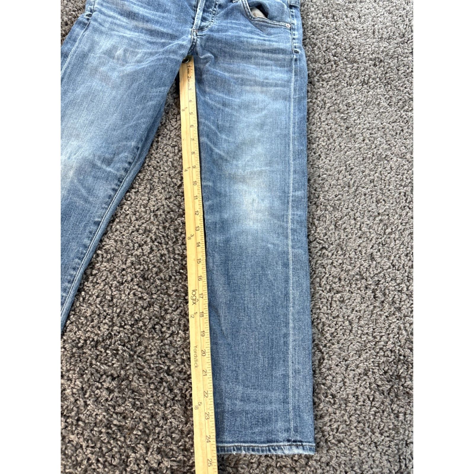 Citizens Of Humanity VINTAGE Citizens Of Humanity Elsa Jeans Women 27x24 Mid Rise Slim Crop Denim Blue Cotton Blend 5-Pocket Inseam 24 Size 27" / US 4 / IT 40 - 2 Thumbnail