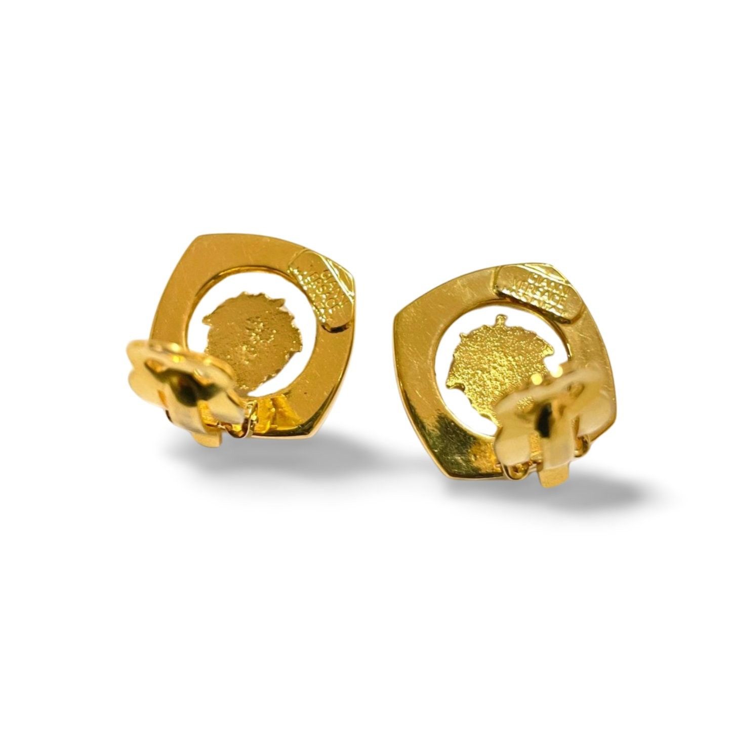 Versace Vintage Gianni Versace clear and gold tone medusa face motif Size ONE SIZE - 8 Thumbnail