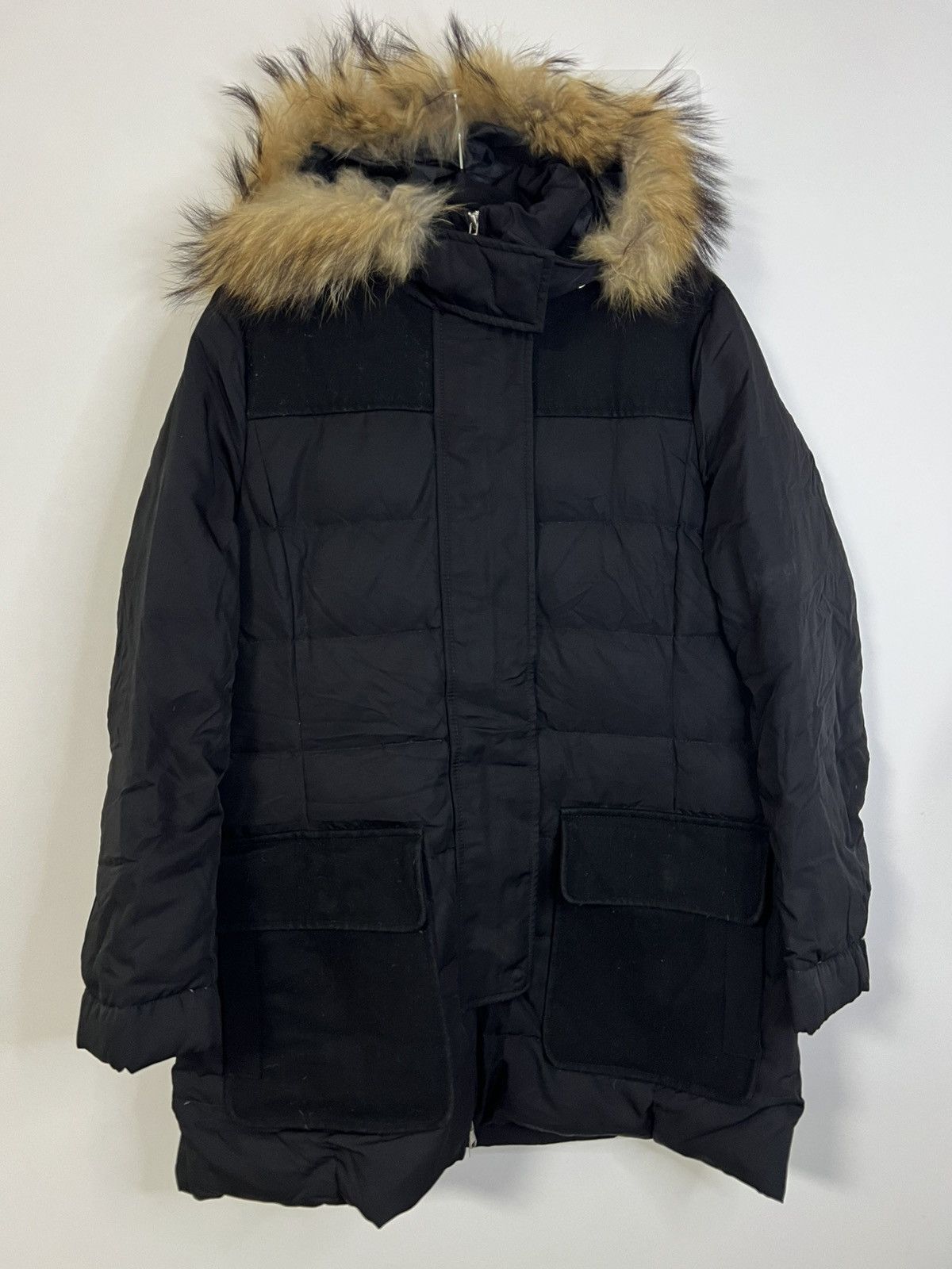 MAX&Co. Max & Co parka jacket fur wool nylon L Size L / US 10 / IT 46 - 1 Thumbnail