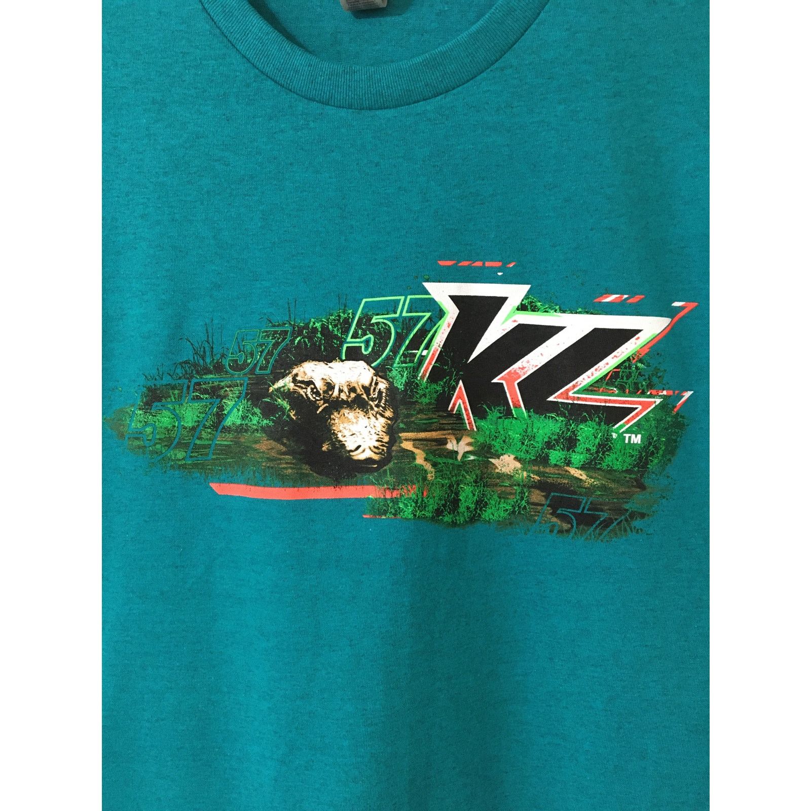 Gildan NWOT M Gildan Kyle Larson 57 Swamp Surfing Elk Grove CA 2022 Size US M / EU 48-50 / 2 - 3 Thumbnail