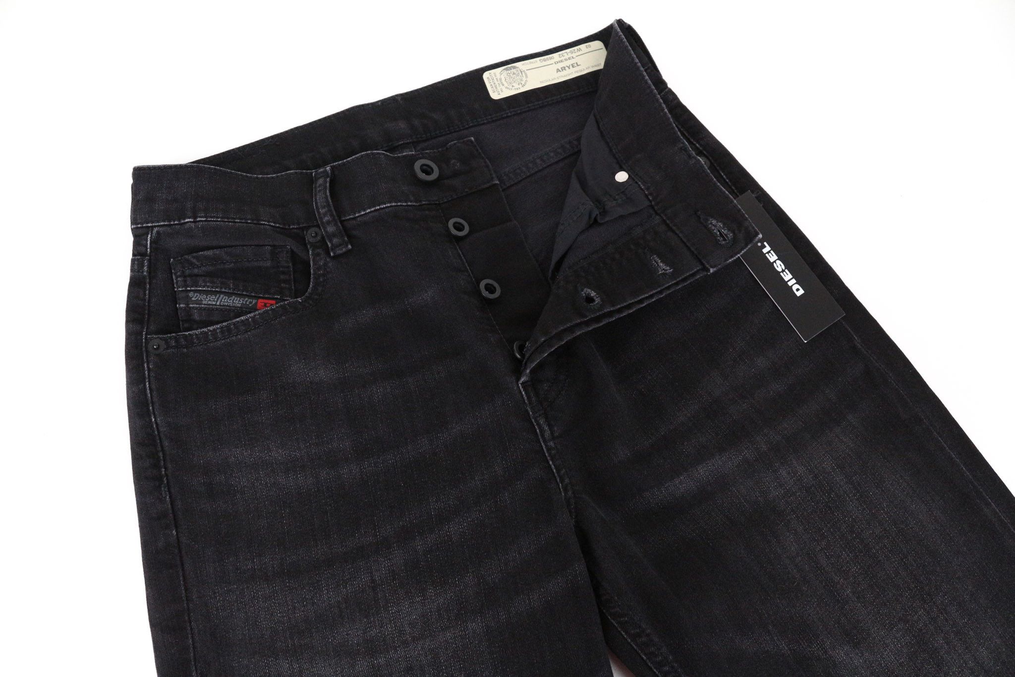 Diesel ARYEL 069BG W26/L32 Black Stretch Jeans 70632 Size 26" / US 2 / IT 38 - 5 Thumbnail