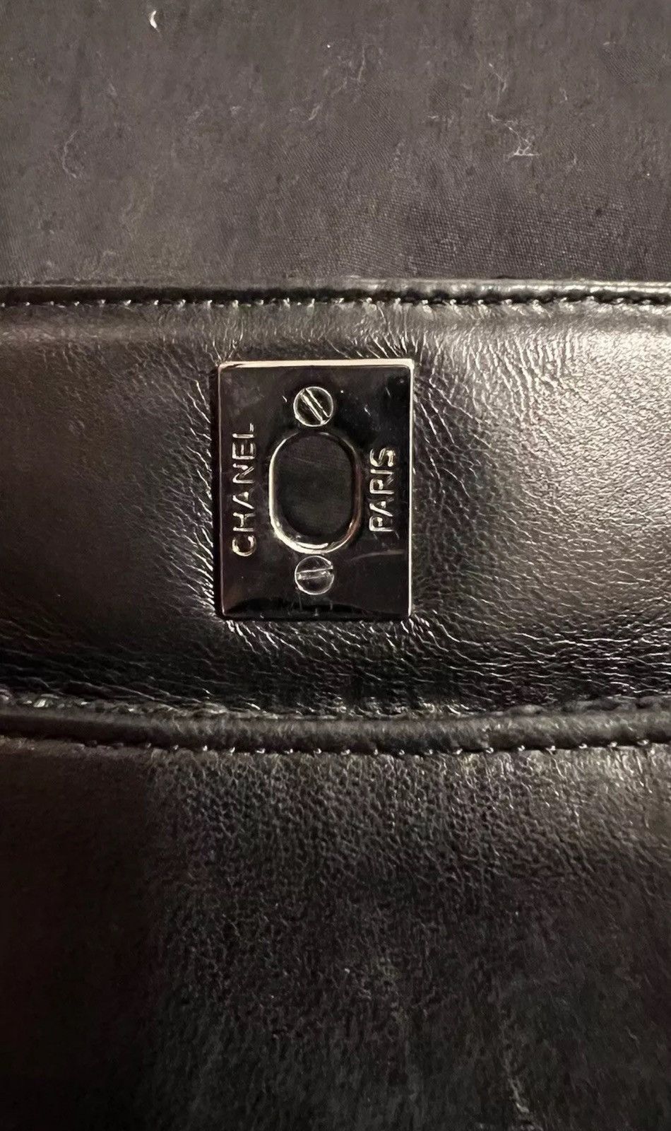 Chanel Chanel Vintage Tweed Fringle Flap Bag Black Rhinestone Size ONE SIZE - 10 Thumbnail