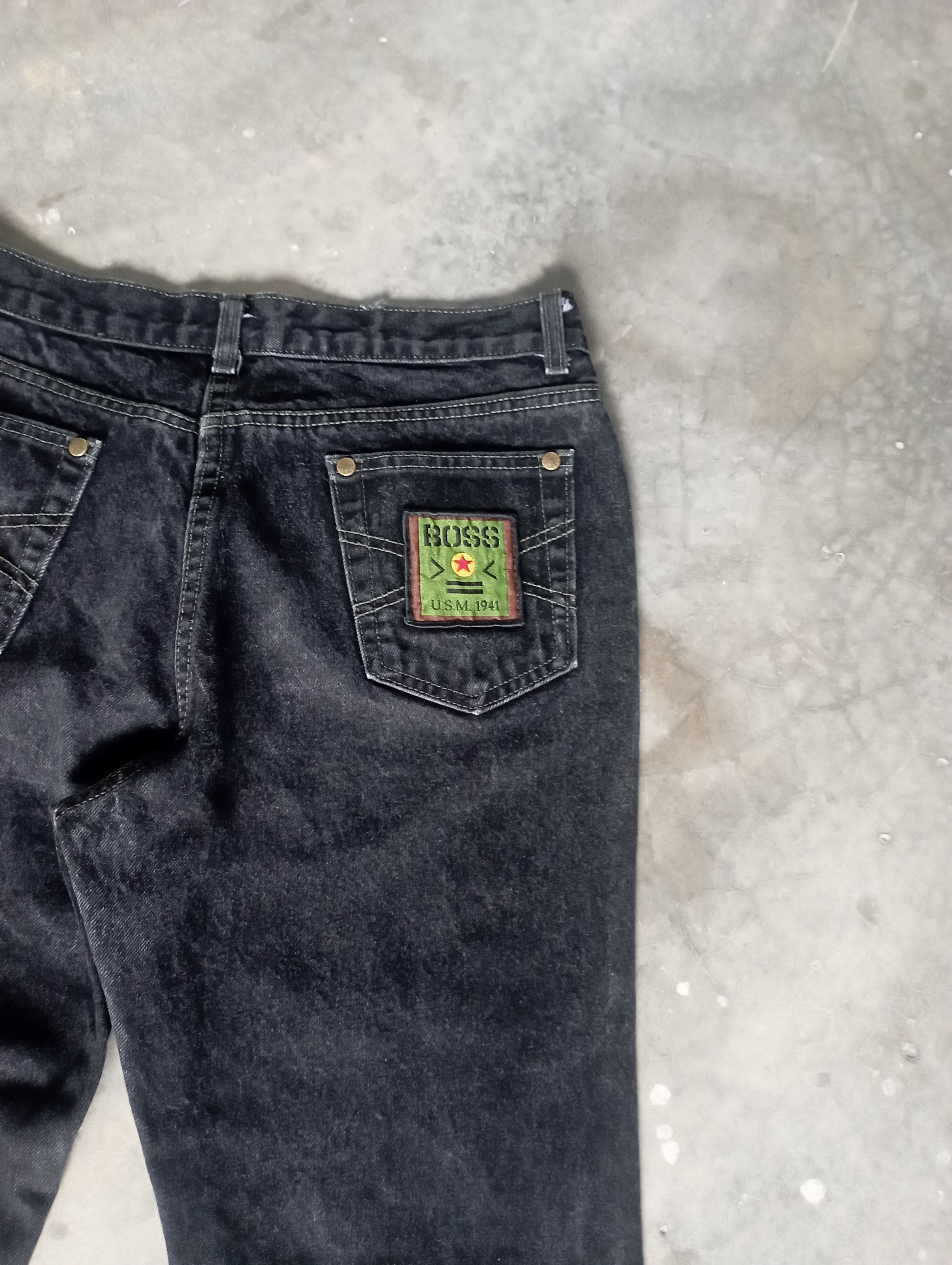 If Six Was Nine 1990 Made In USA Talon Zip BOSS Flared Jeans Size US 31 - 11 Thumbnail