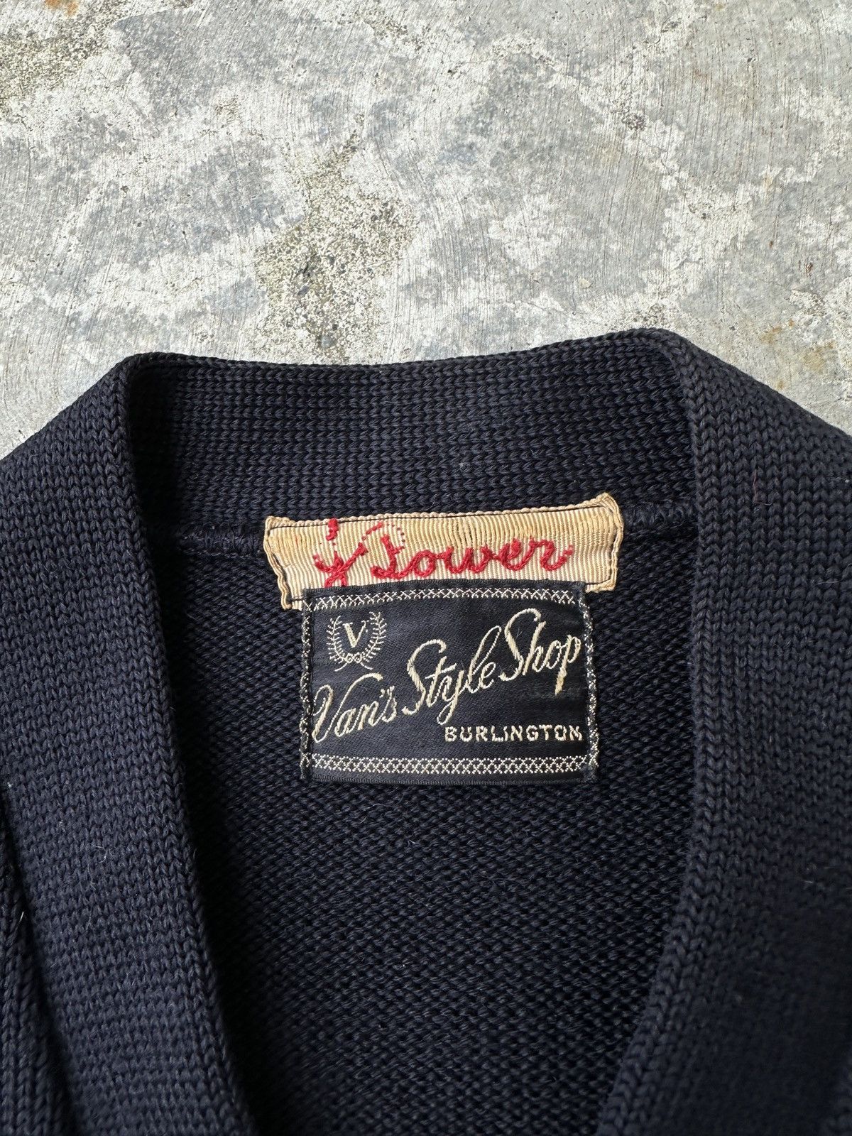 Vintage 50s Numbered 58 letterman navy tiger football Cardigan Size US M / EU 48-50 / 2 - 8 Thumbnail
