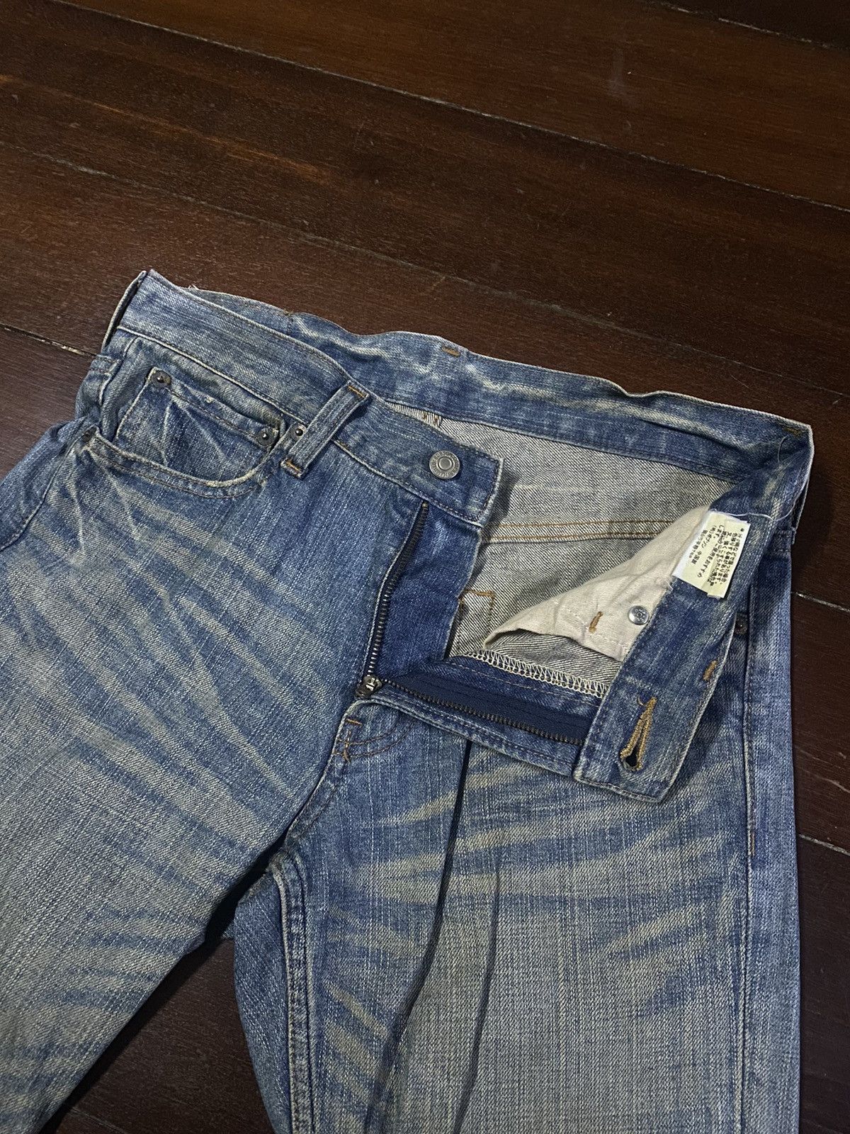 Edwin × Vintage Fire Vintage BOBSON CRACK WASH Dirty Vintage Mud Wash Jeans Size US 32 / EU 48 - 8 Thumbnail