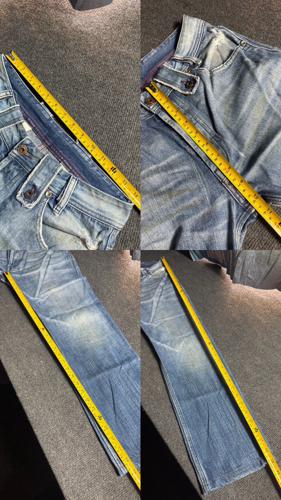Diesel 00s Diesel Vntg Dirty Distressed Opium Punk Rock Y2K Jeans Size US 28 / EU 44 - 22 Thumbnail