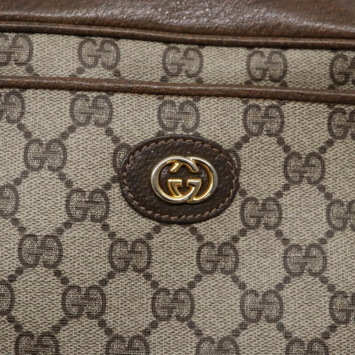 Gucci GUCCI GG Supreme Web Sherry Line Shoulder Bag Pvc Beige Gold Size ONE SIZE - 14 Thumbnail