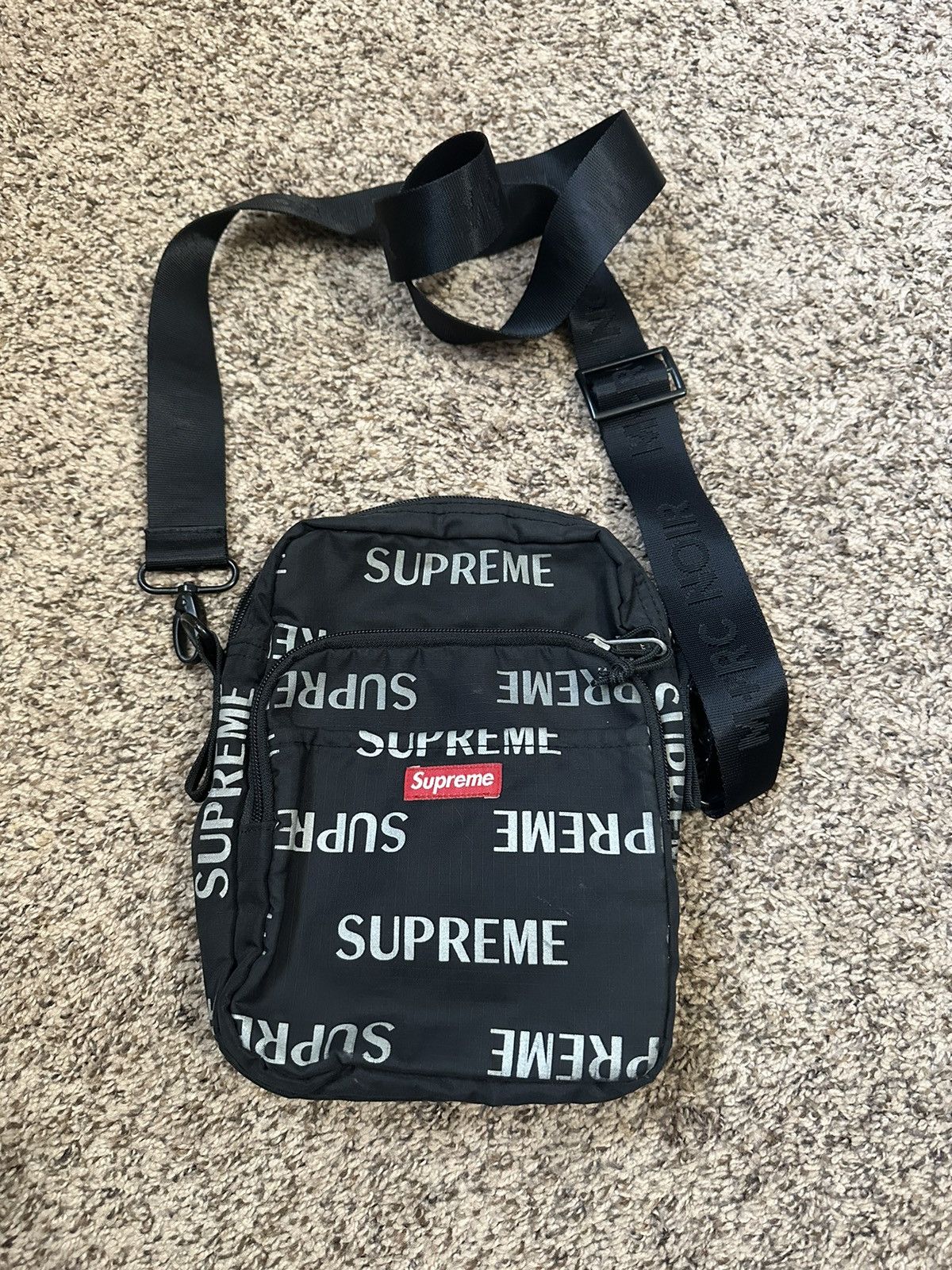 Supreme Supreme Reflective 3M all over logo shoulder fanny bag pack Grailed