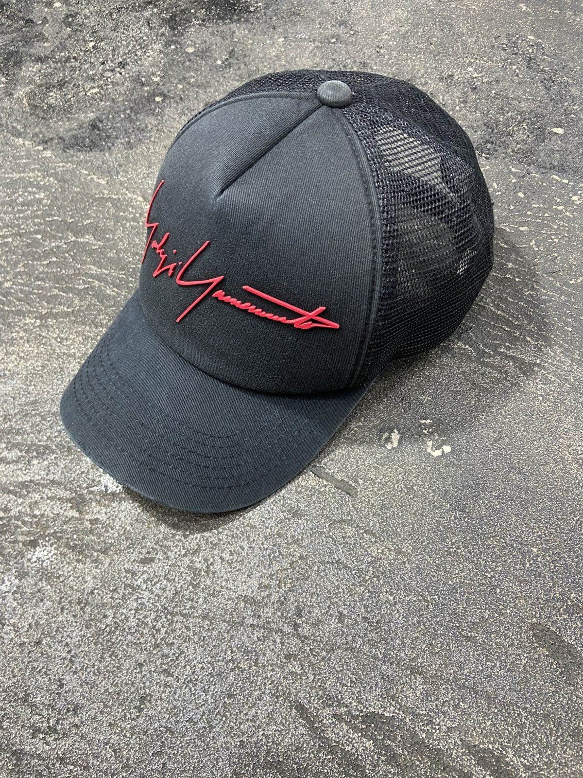 Yohji Yamamoto Yohji Yamamoto Trucker Cap Sun faded Black Size ONE SIZE - 3 Thumbnail