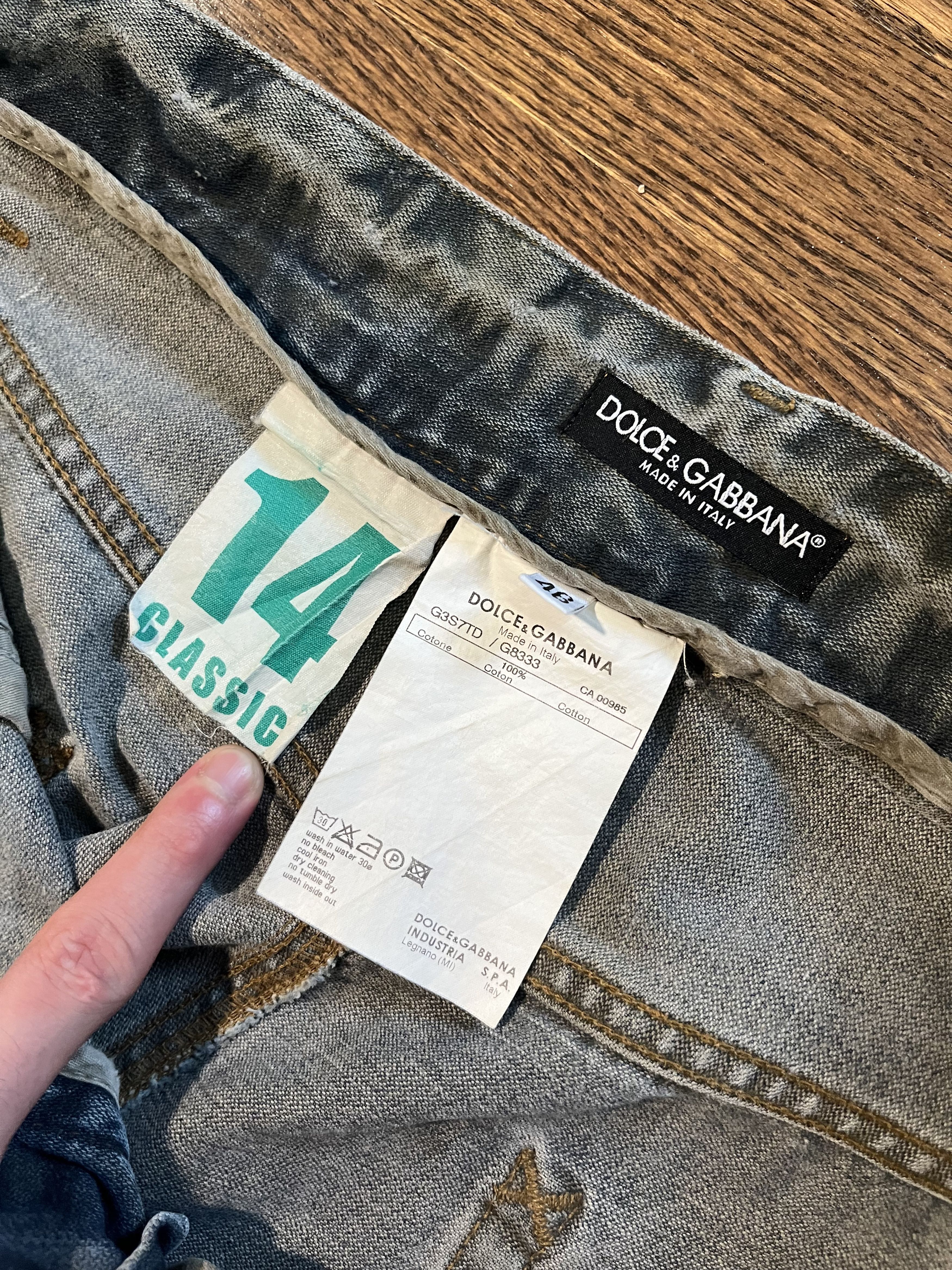 Dolce & Gabbana Dolce & Gabbana Mud Wash Embroidered Jeans Size US 34 / EU 50 - 4 Thumbnail