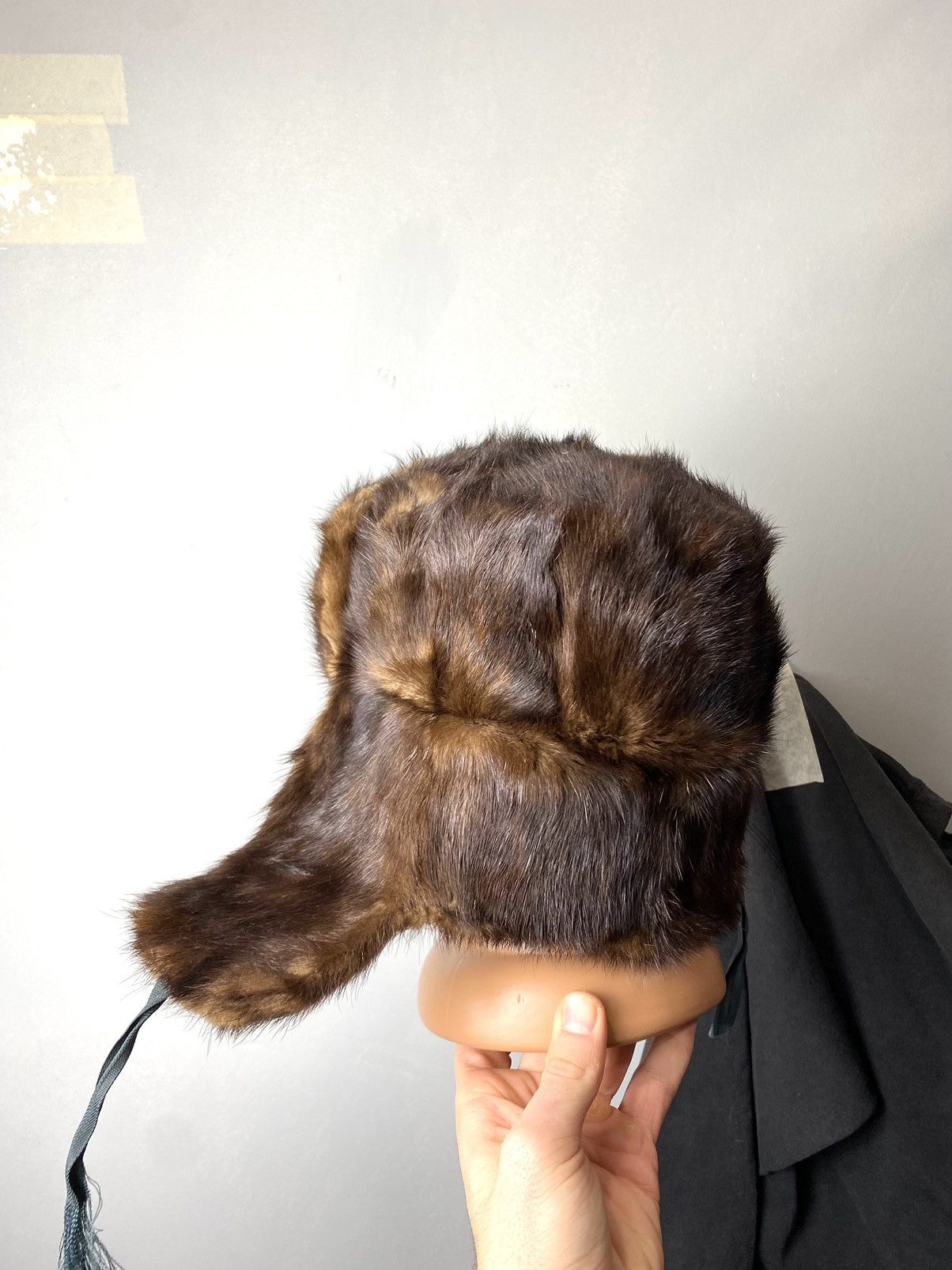 Japanese Brand Vintage Alt Fuzzy Mohair Ushanka USSR Hat Balaclava Size ONE SIZE - 5 Thumbnail