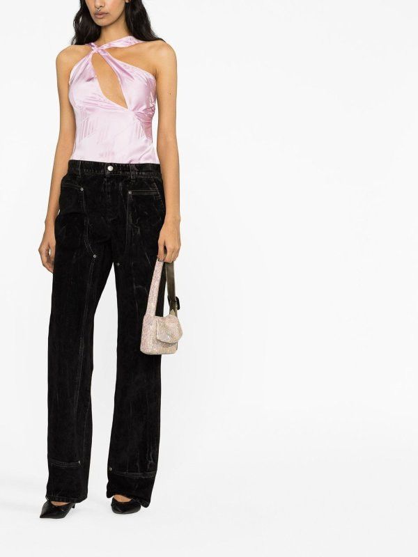 The Attico o1mle0426 Sam Crop Top In Pink Size M / US 6-8 / IT 42-44 - 2 Thumbnail