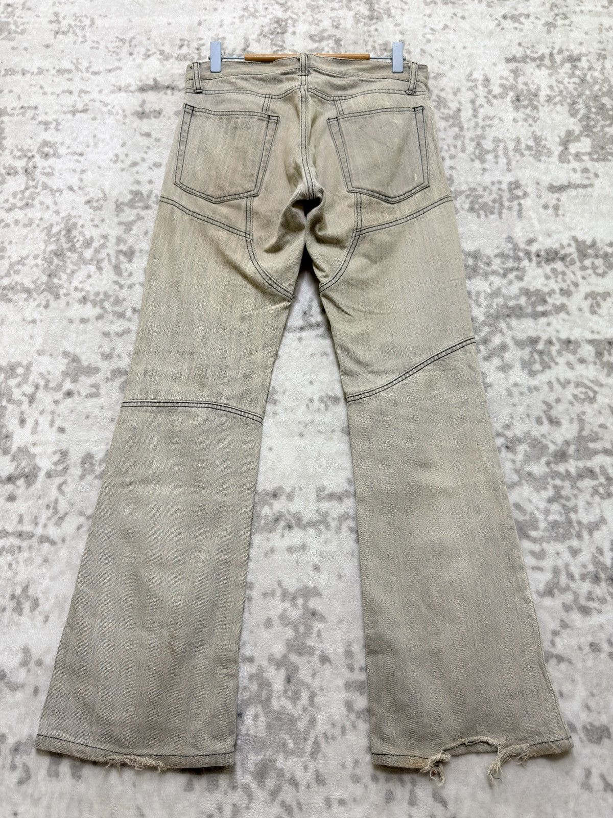 If Six Was Nine Flare Rupert Edge Distressed Reconstructed Panelled Jeans Size US 31 - 2 Thumbnail