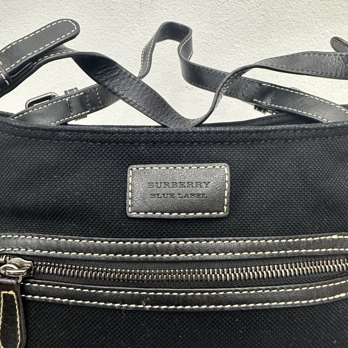 Burberry AUTHENTIC BURBERRY BLUE LABEL BLACK CANVAS SHOULDER TOTE BAG Size ONE SIZE - 10 Thumbnail