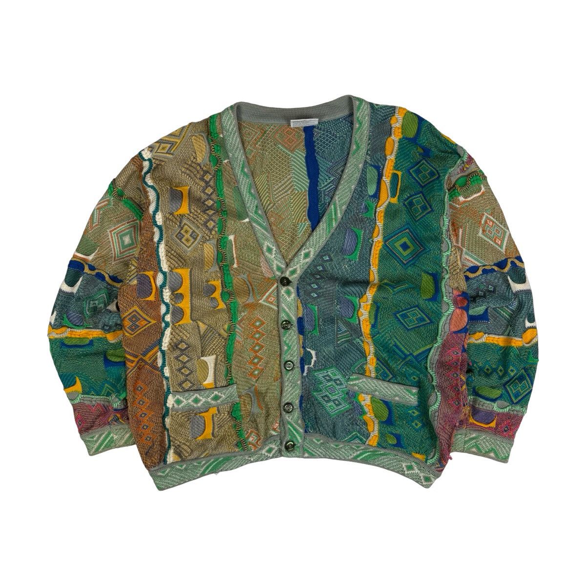 Vintage Coogi 3D Cardigan Knit Sweatshirt