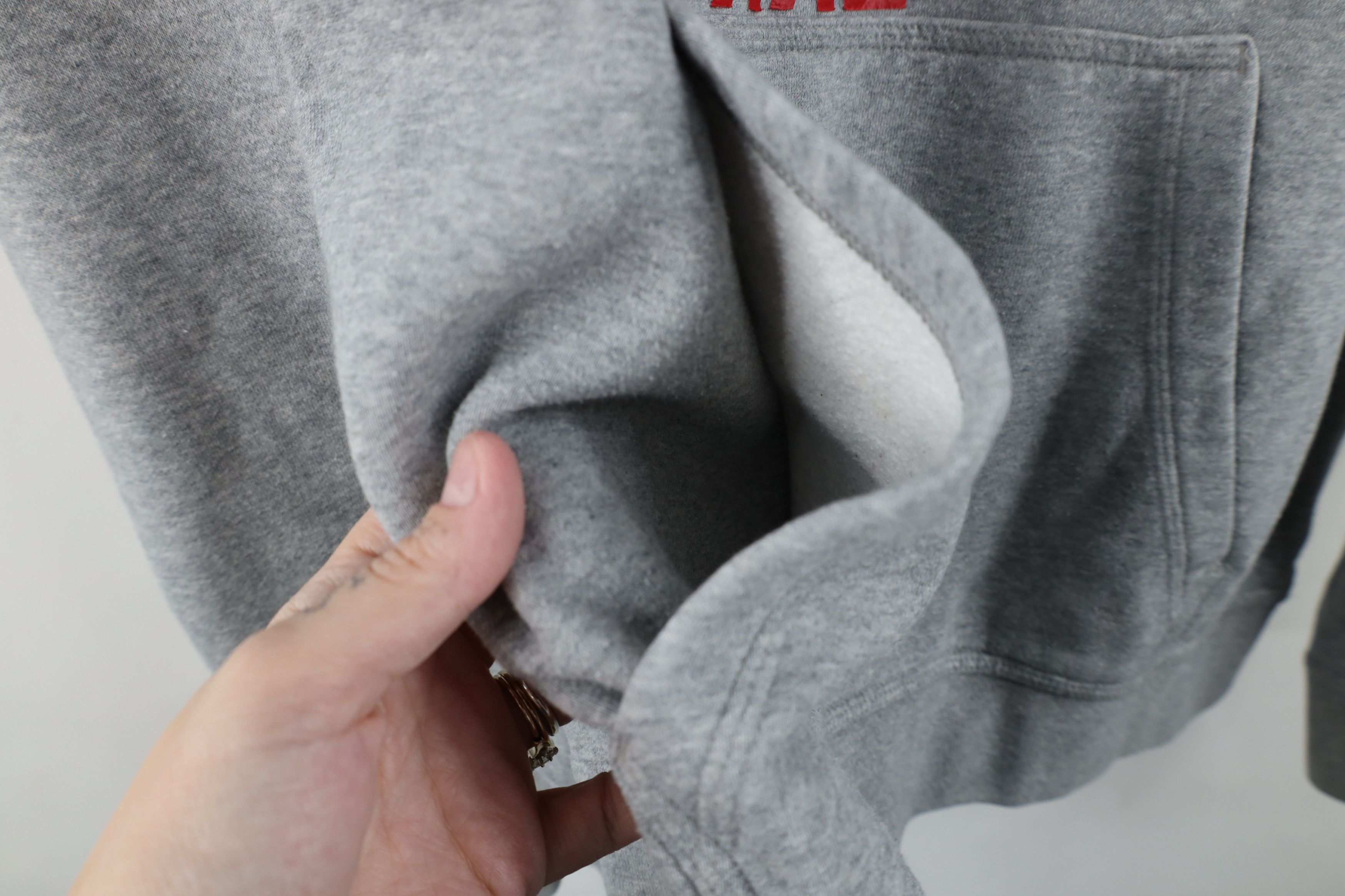 Nike Vintage Nike Center Swoosh Baseball Fire Flames Hoodie Gray Size US L / EU 52-54 / 3 - 8 Thumbnail