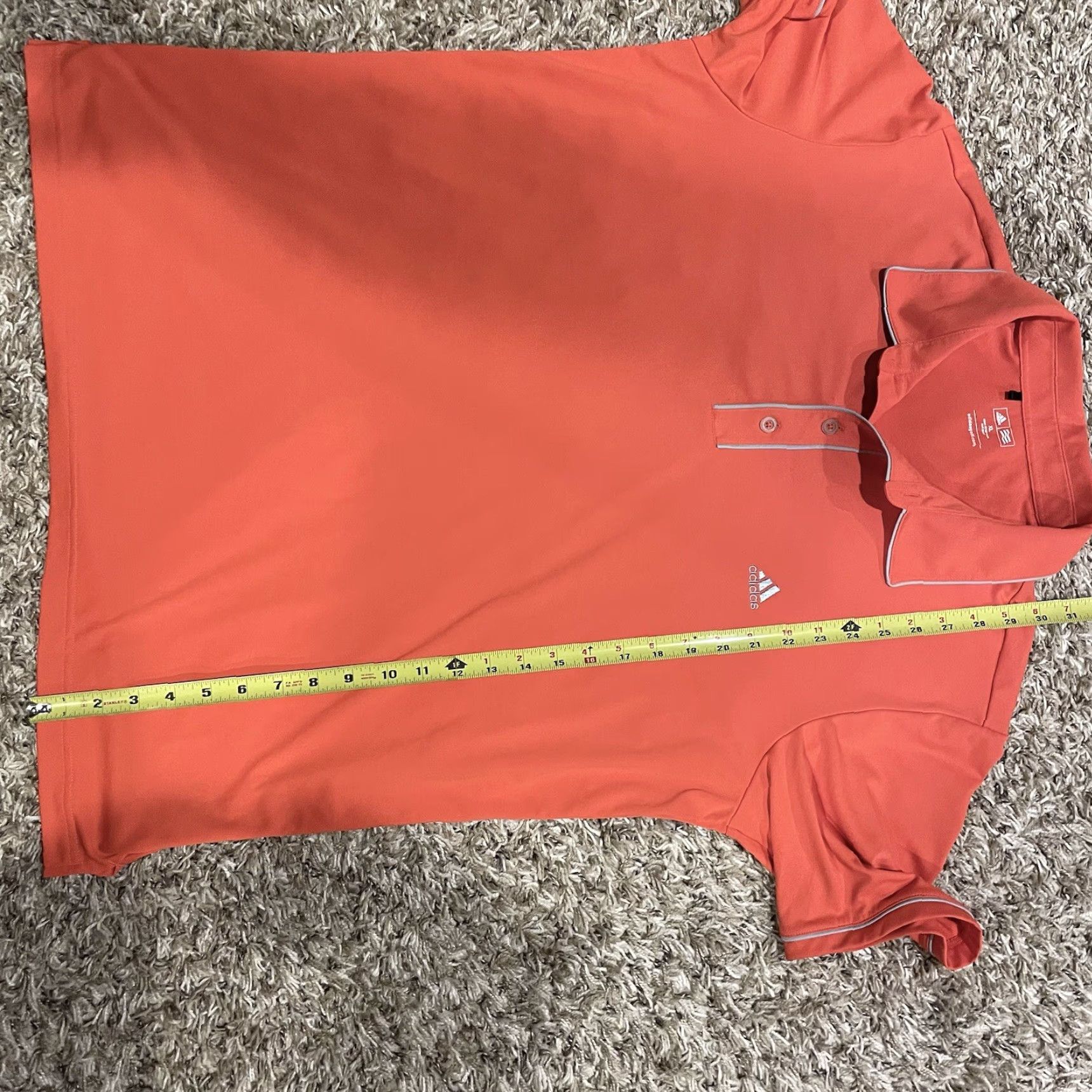 Adidas Adidas Golf Polo Shirt XL Salmon Peach Orange Grey Trim Performance Lightweight Shirt Men's Regular Short Sleeve Polo Featured Colorful Outdoor Golf Size US XL / EU 56 / 4 - 8 Thumbnail
