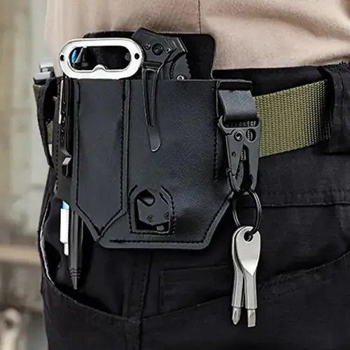 Japanese Brand × Leather Multifunctional Storage Tool Pocket Size ONE SIZE - 1 Thumbnail