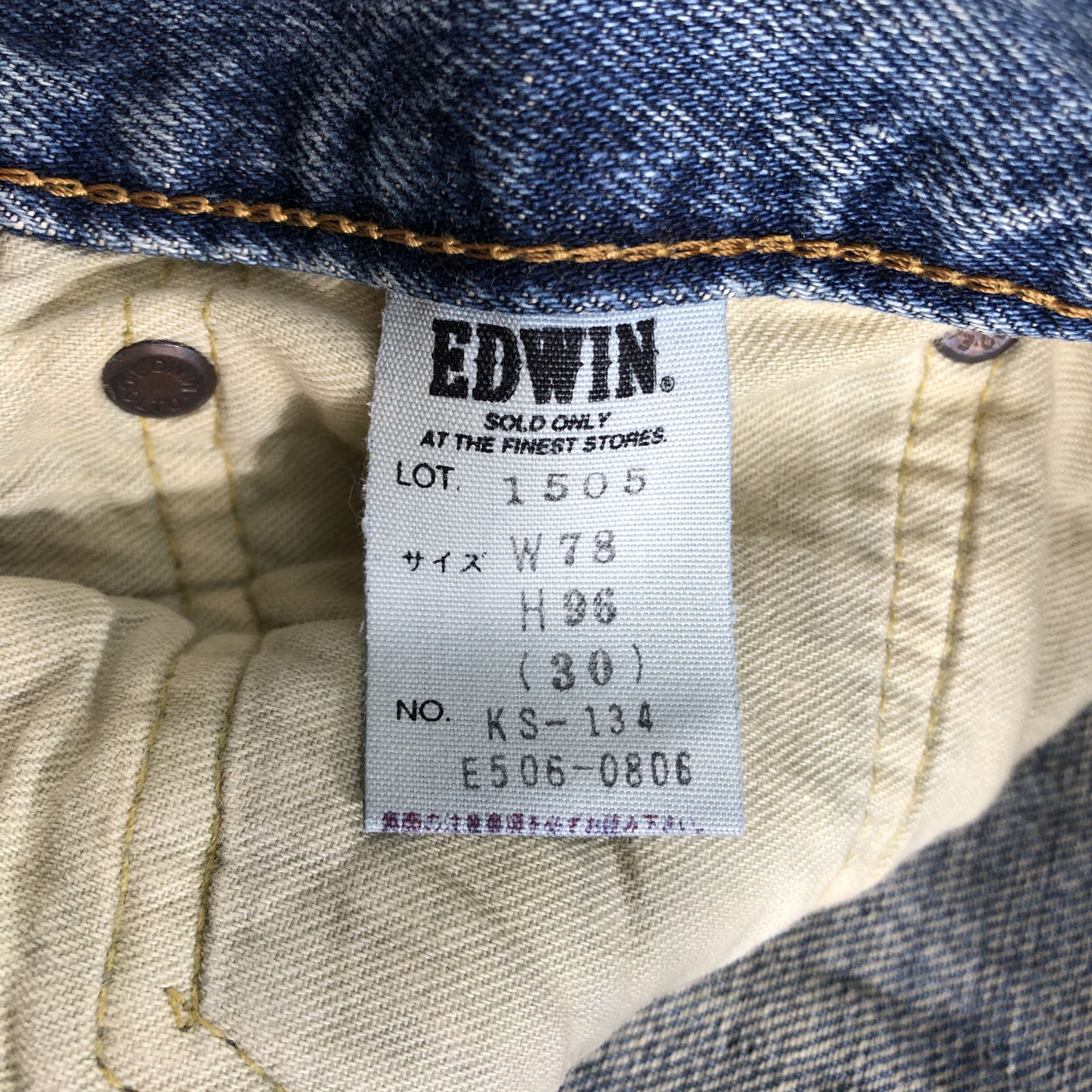 Edwin Vintage Blue Wash Edwin 505 Selvedge Jeans-JM3587 Size US 30 / EU 46 - 9 Thumbnail