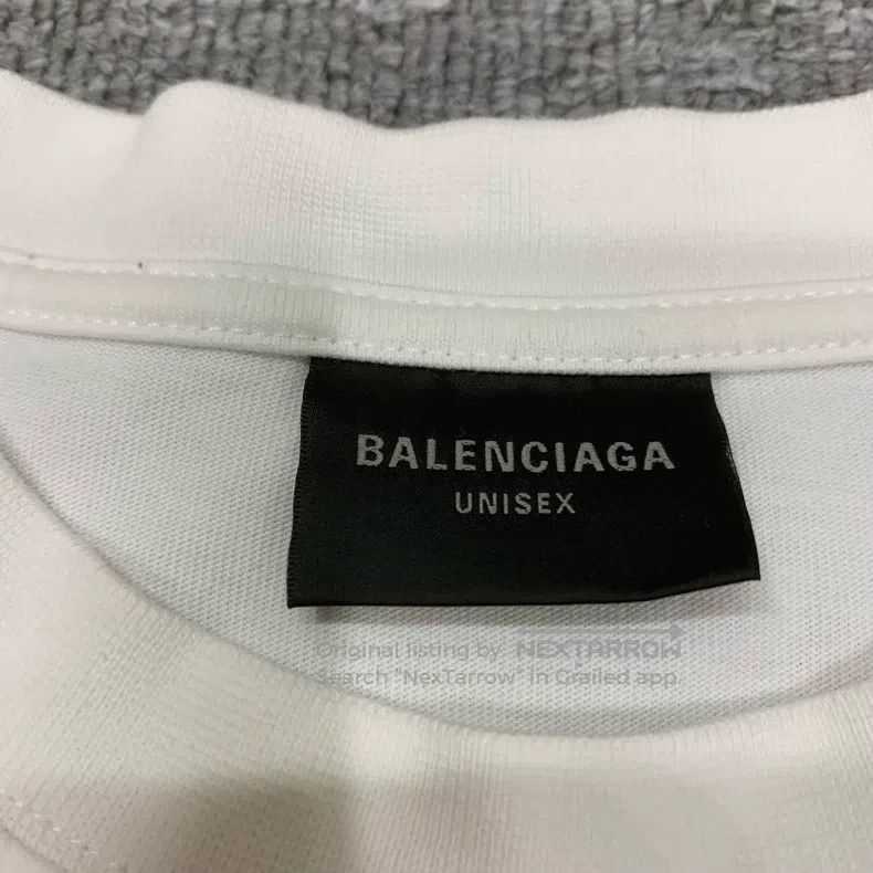Balenciaga Balenciaga White Destroyed Letter Logo Short Sleeve Size US XXS / EU 40 - 6 Thumbnail