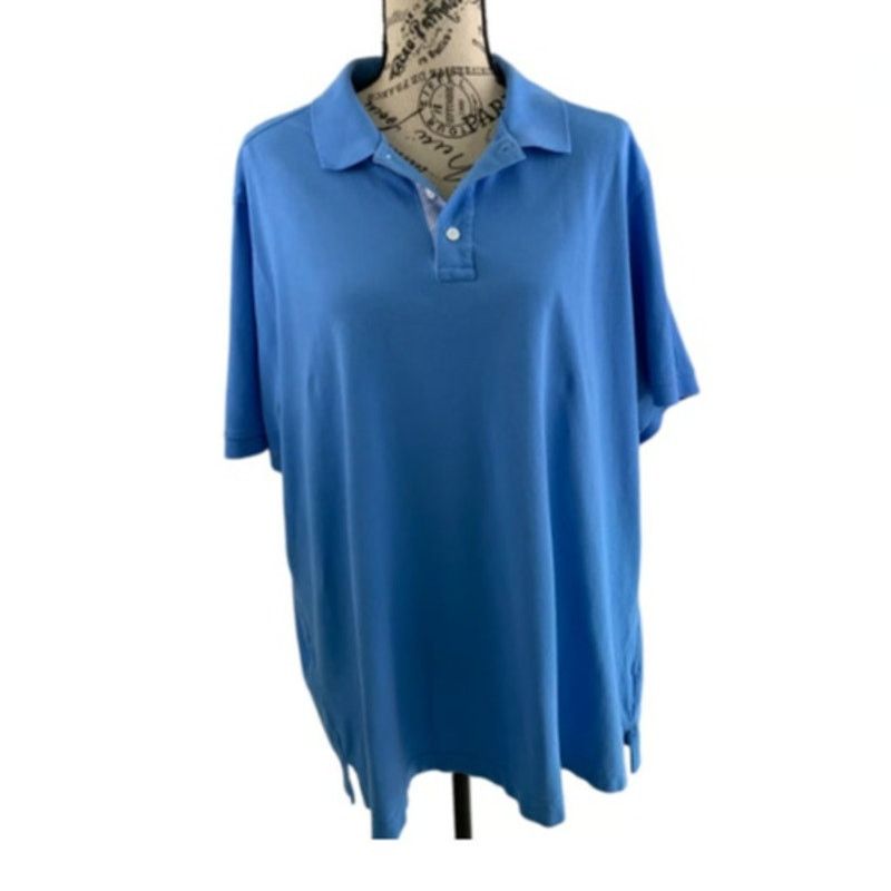 Nordstrom *Nordstrom Men’s Shop Polo XL Blue Pullover Soft 100% Cotton Size US XL / EU 56 / 4 - 1 Thumbnail